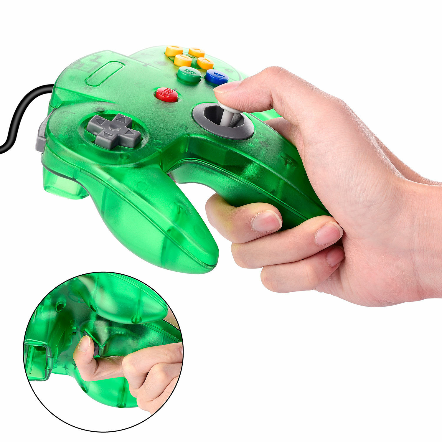 USB N64 Controller Wired/ Wireless SNES NES Joypad For Win PC MAC Raspberry Pi