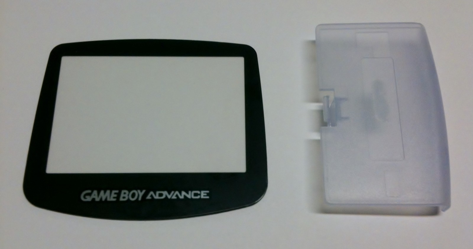 Glacier Clear Blue Battery Cover & Plastic Display Screen lens Game boy Advance