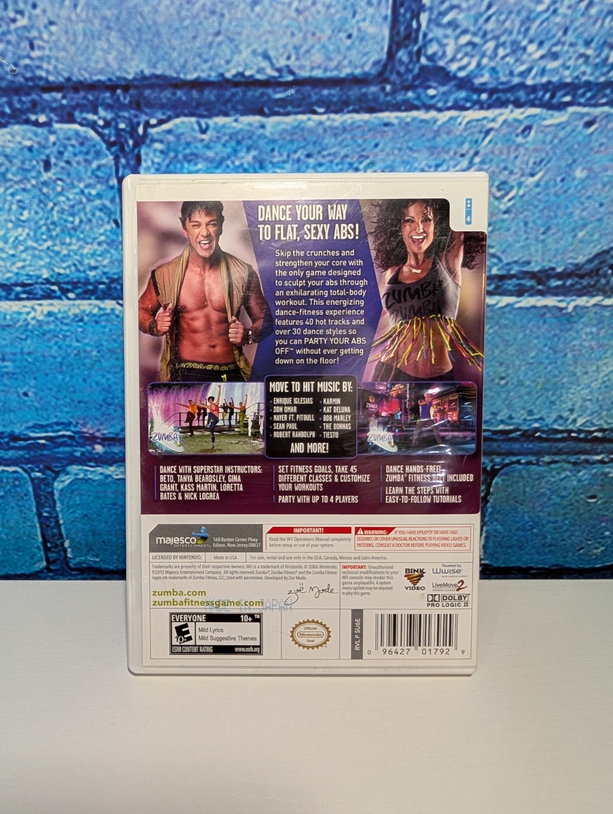 Zumba Fitness Core (Nintendo Wii, 2012) Game, Case, and Instruction Manual
