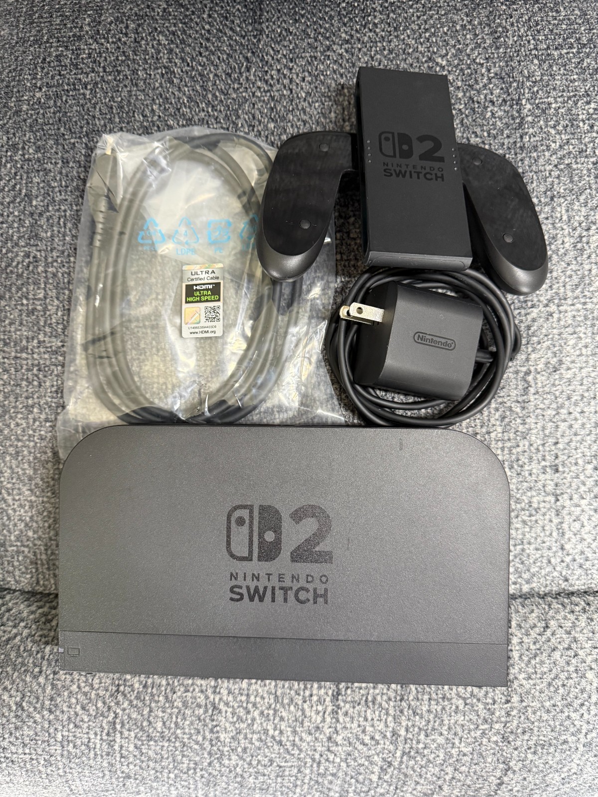 Nintendo Switch 2 Docking Station, Charging Grip, Power Brick, and HDMI Cord