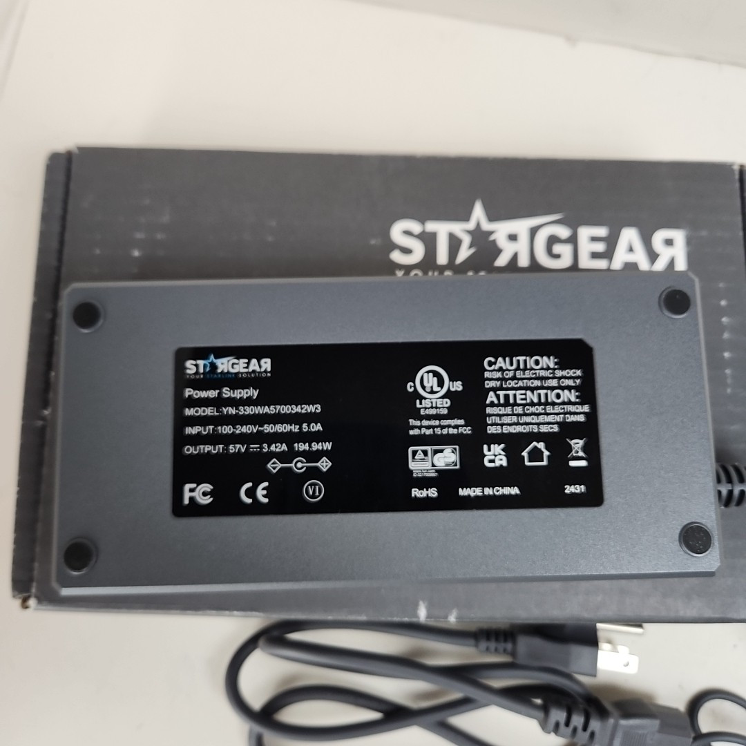 Starlink Gen 3 Charger 195W AC Power Adapter Replacement 57V 3.42A AC Cord