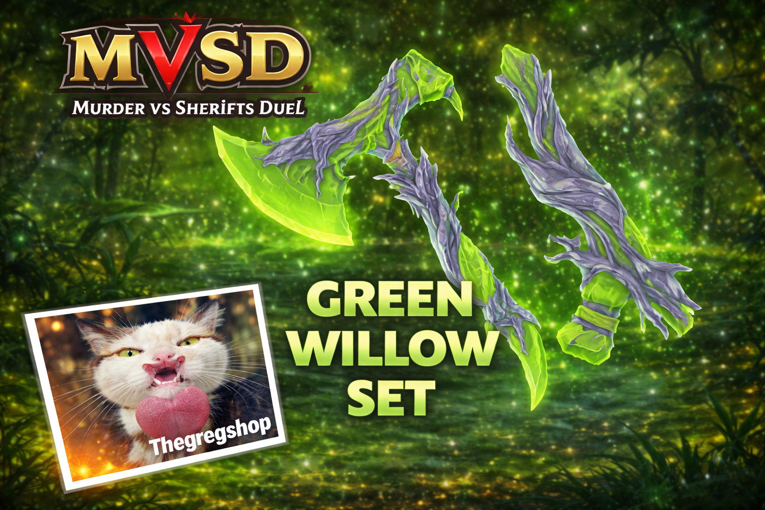 MVSD Roblox | 🔪 Murder vs Sheriffs Duels 🔫 | 🟢 Green Willow Set 🟢 |