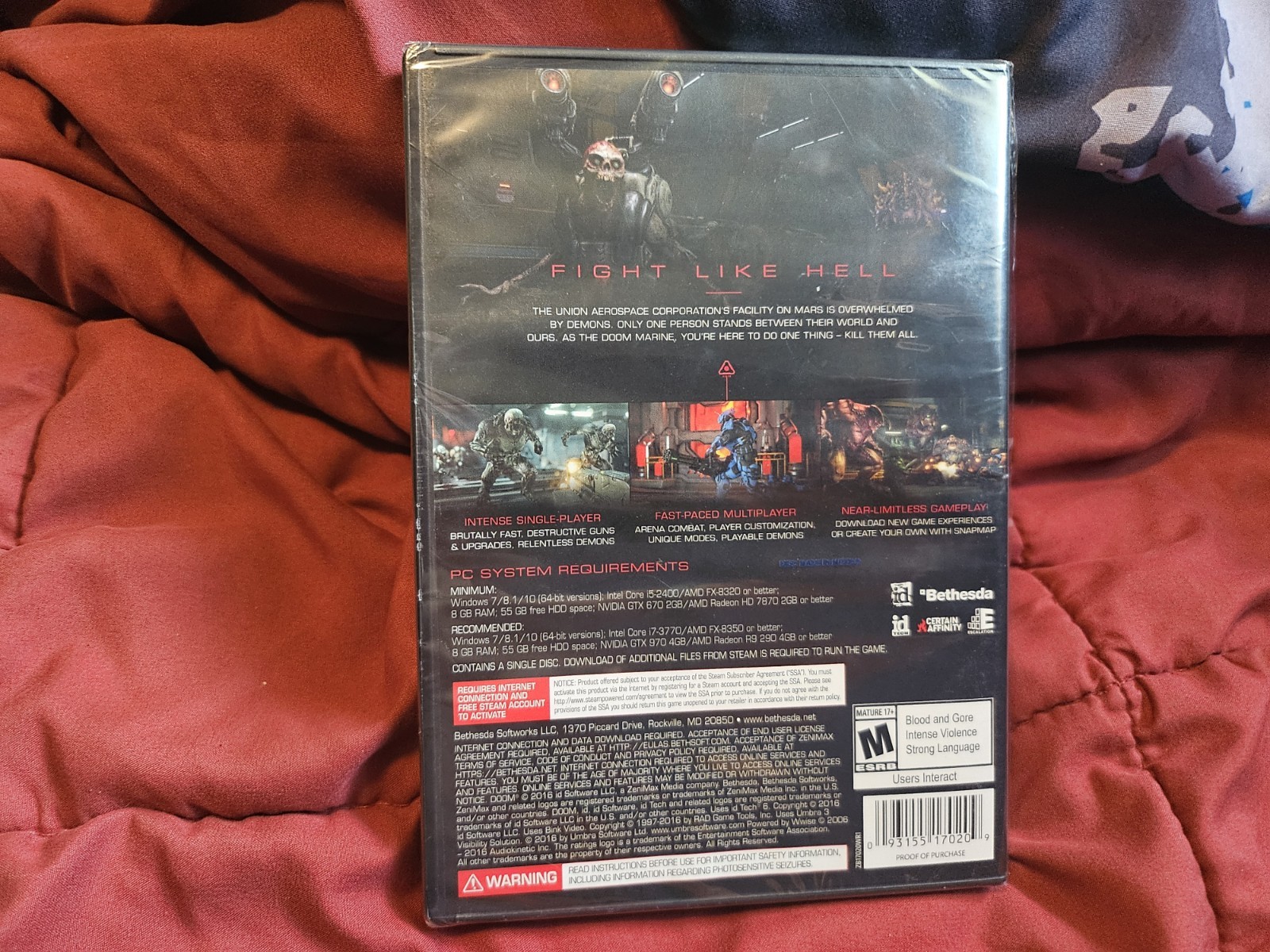 Bethesda DOOM PC Sealed (Doom Series) w/ Season Pass, M Mature