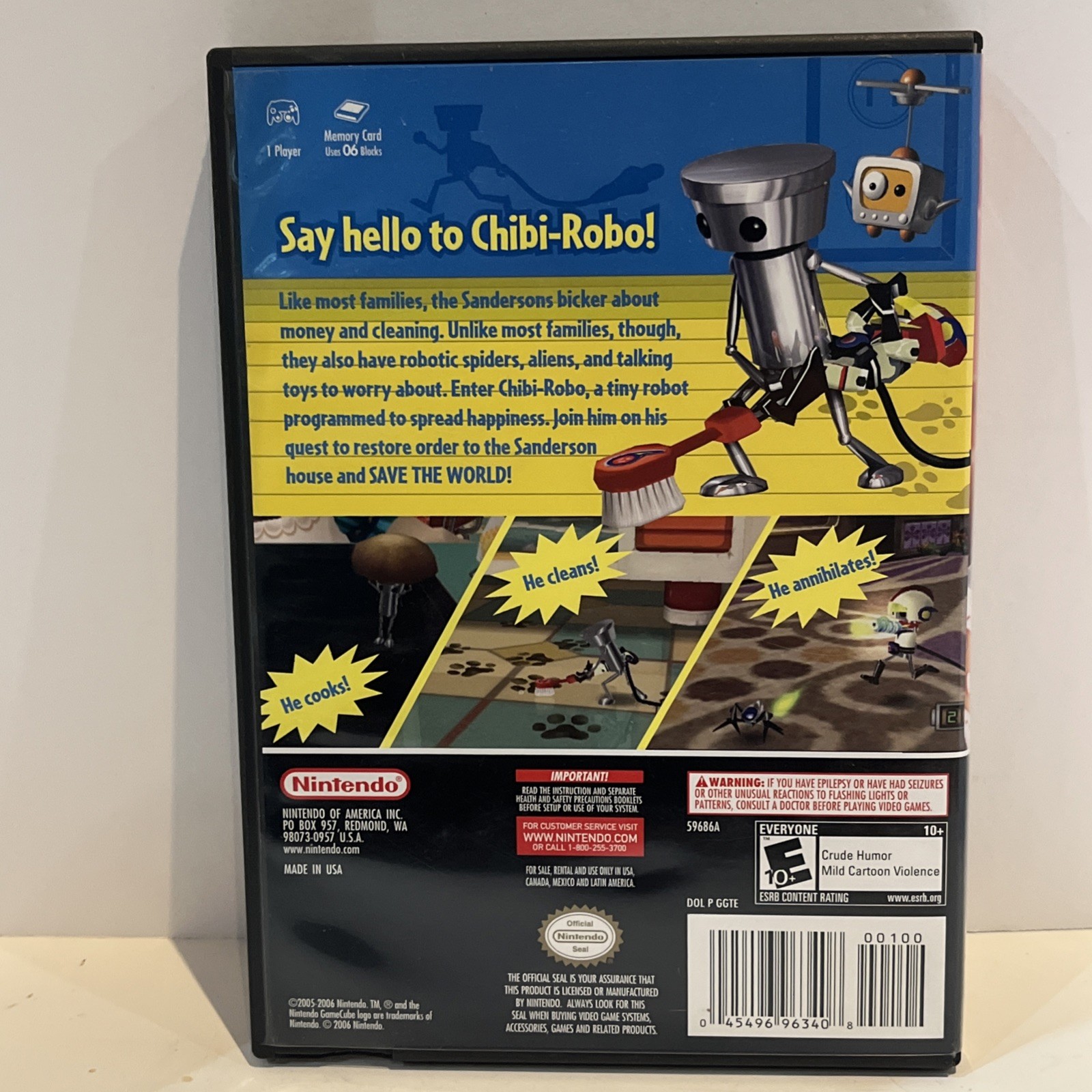 Chi Bi Ro Bo! For Nintendo Game Cube Game Disk W/ Instruction Booklet, 2005-2006