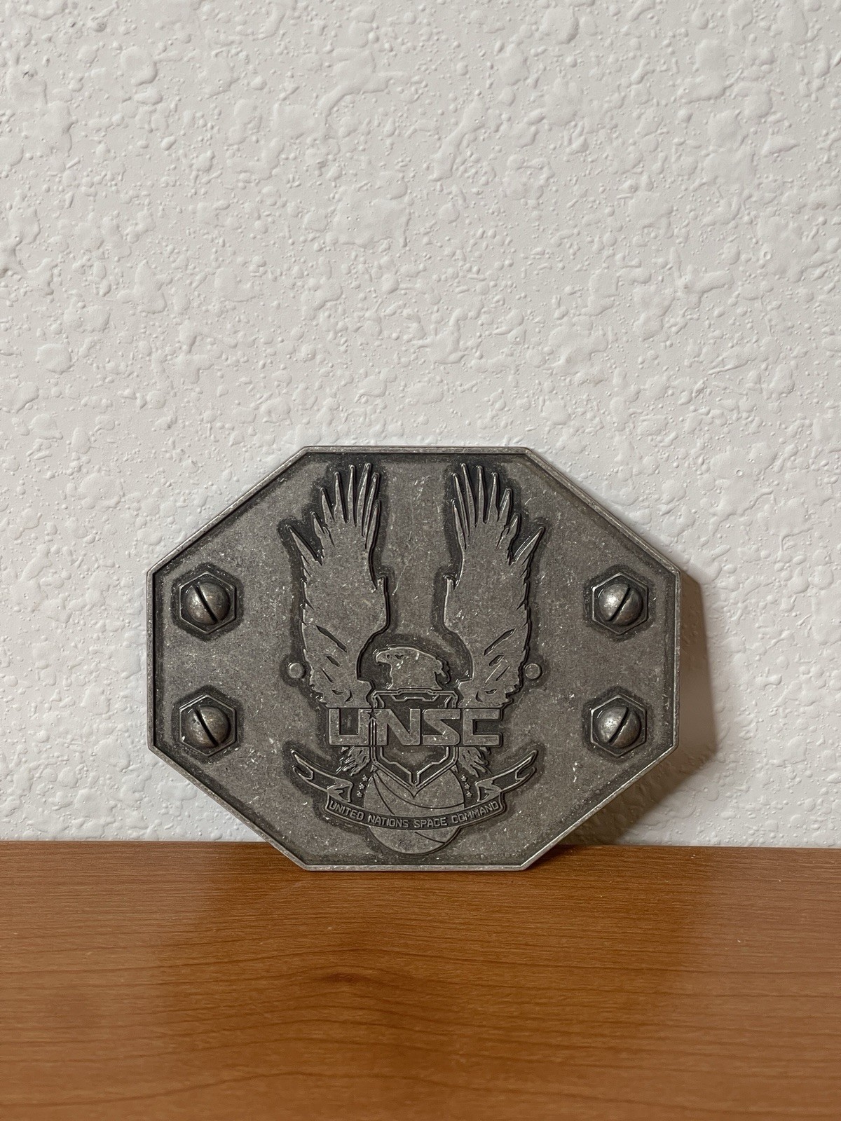 2012 HALO 4 UNSC UNITED STATES SPACE COMMAND BELT BUCKLE
