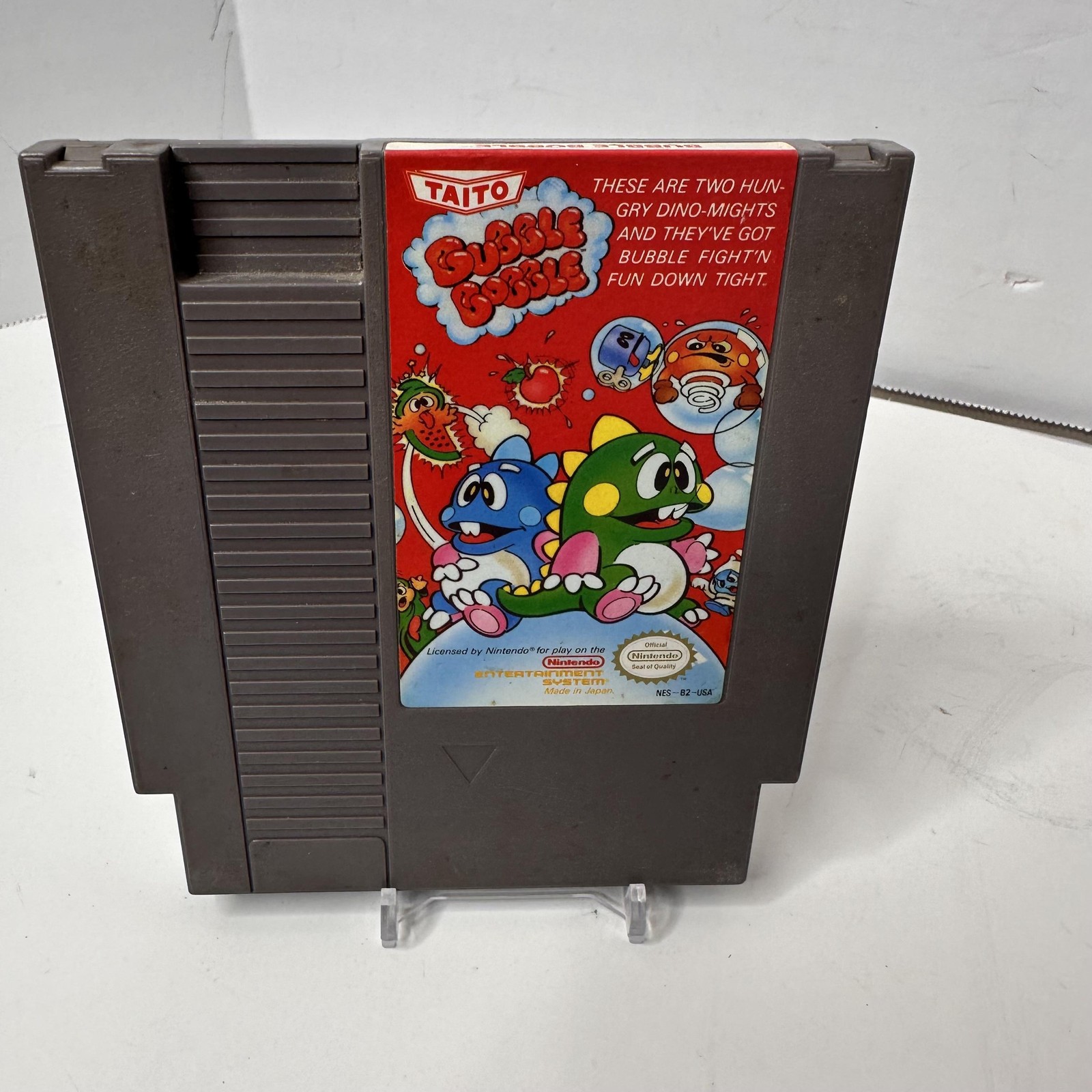 Bubble Bobble Nintendo NES Game Cartridge Taito Arcade Platformer Japan NTSC