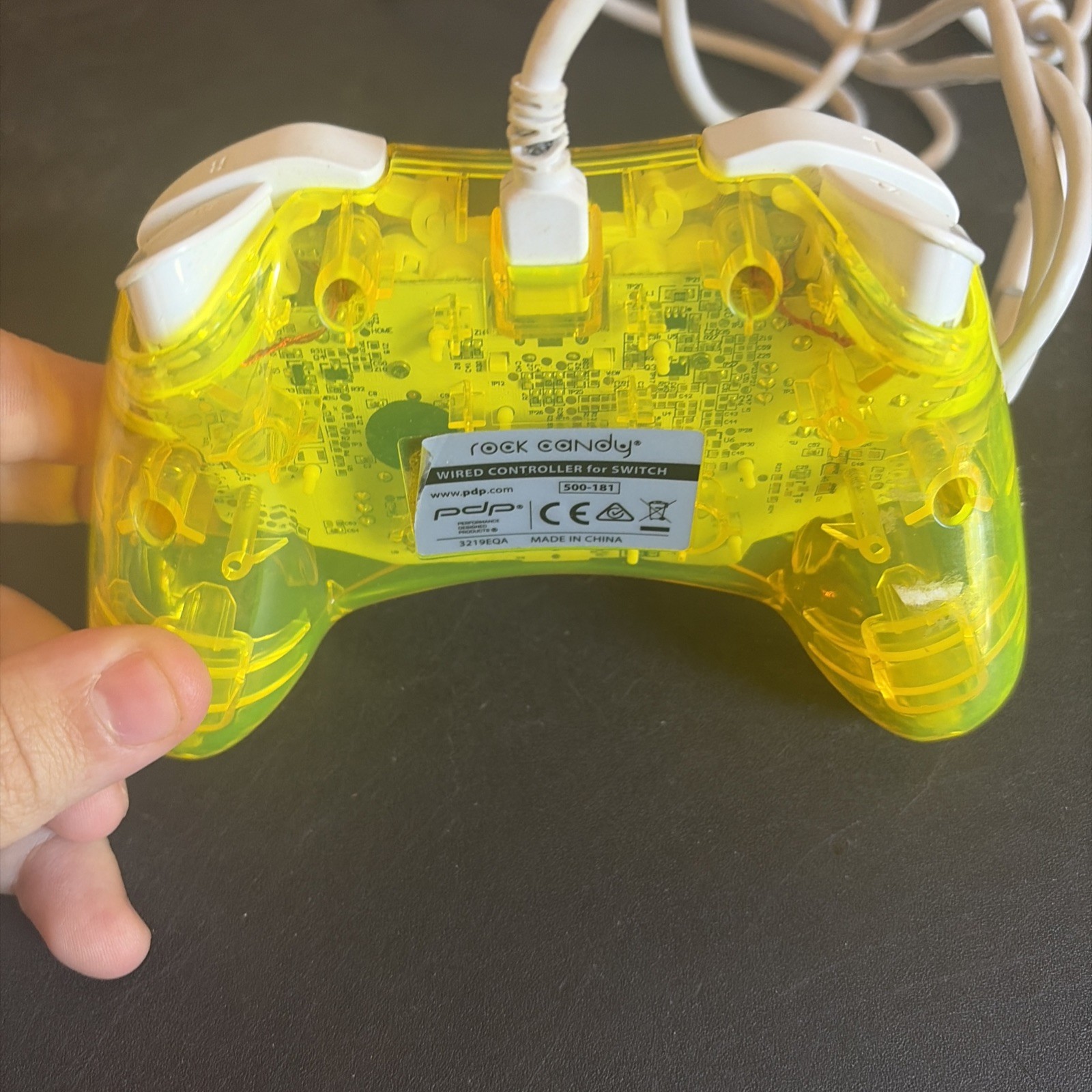 Yellow Rock Candy Nintendo Switch Wired Controller Transparent – Tested
