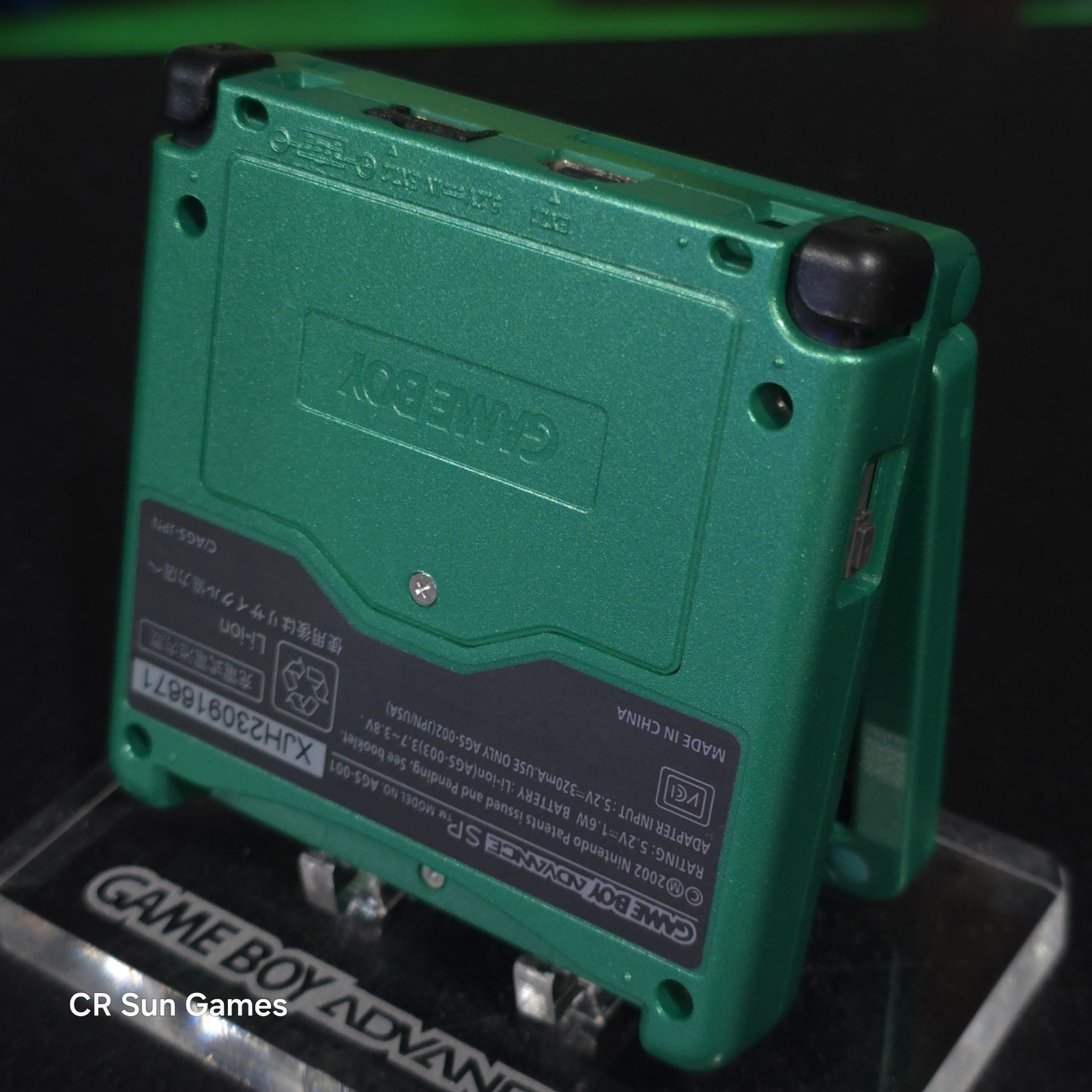 Green Nintendo Game Boy Advance GBA SP IPS V2 and Usb-C MOD – Rayquaza