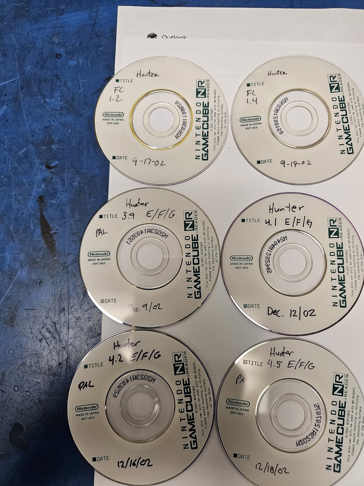 1 Disk GameCube NR Disc Hunter Beta Prototype NPDP-Development/Debug Kit
