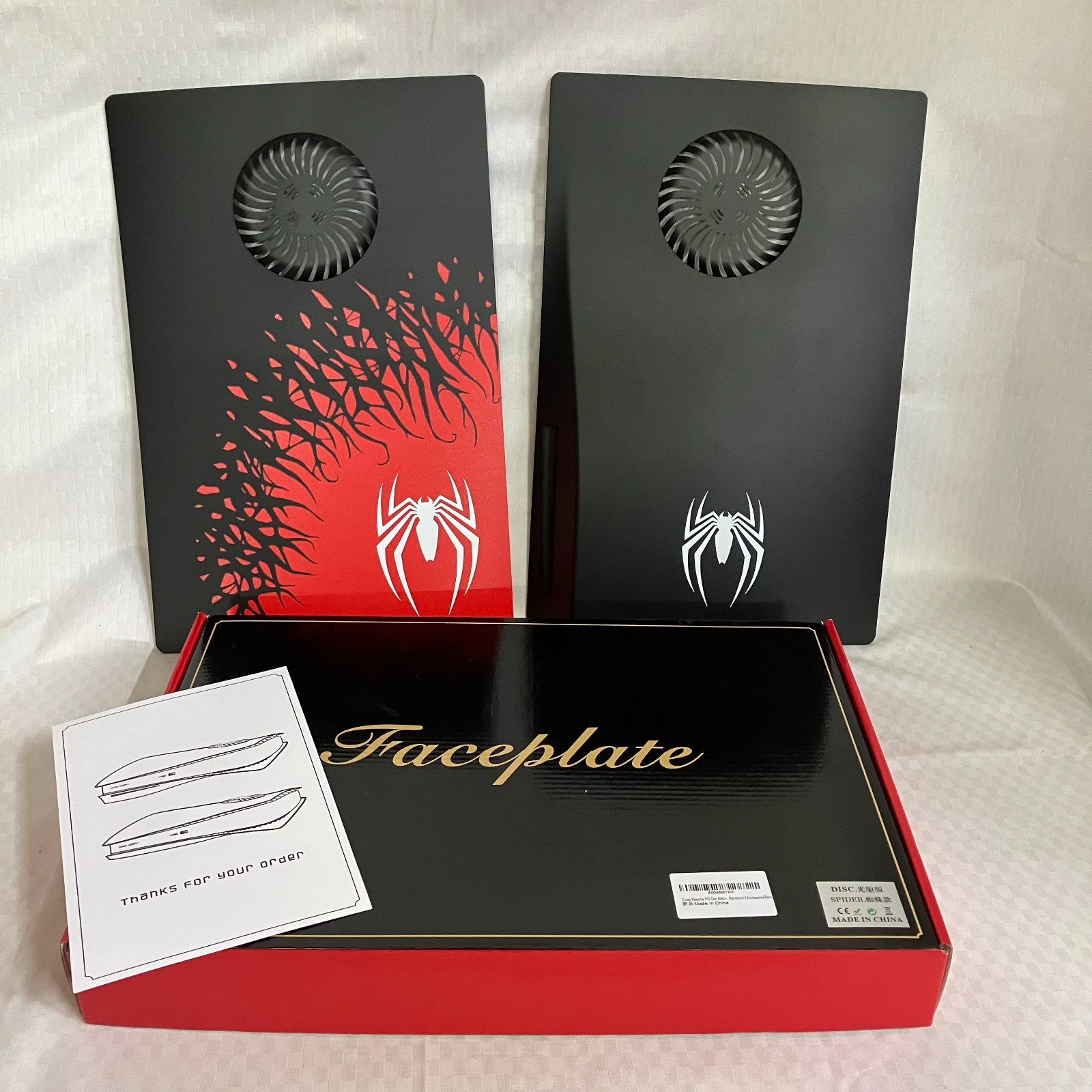 Spider-Man PS5 Faceplate Cover Digital Console Shell ABS Hero Skin