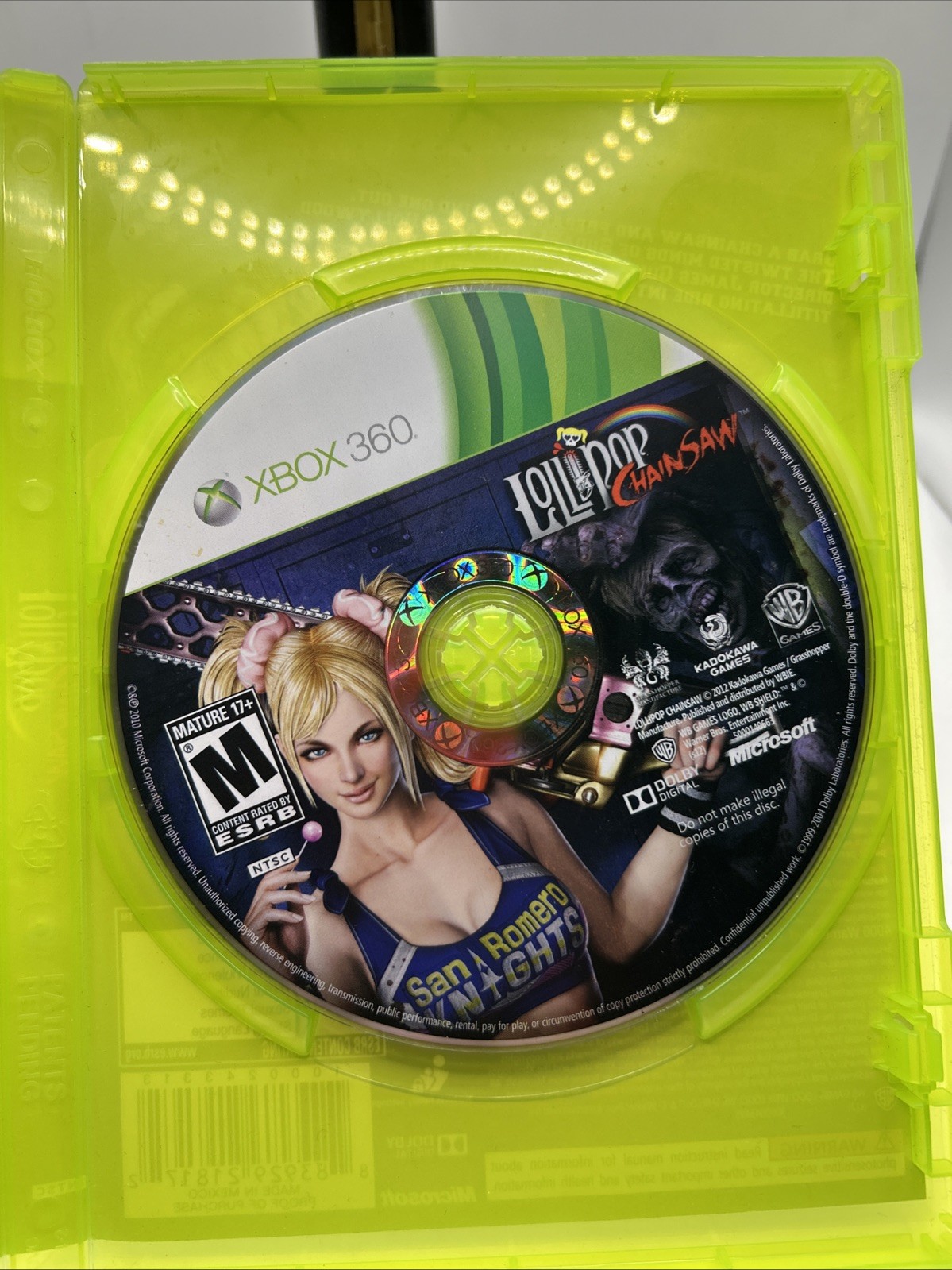 Lollipop Chainsaw Microsoft Xbox 360 Game CIB Tested Refurbished