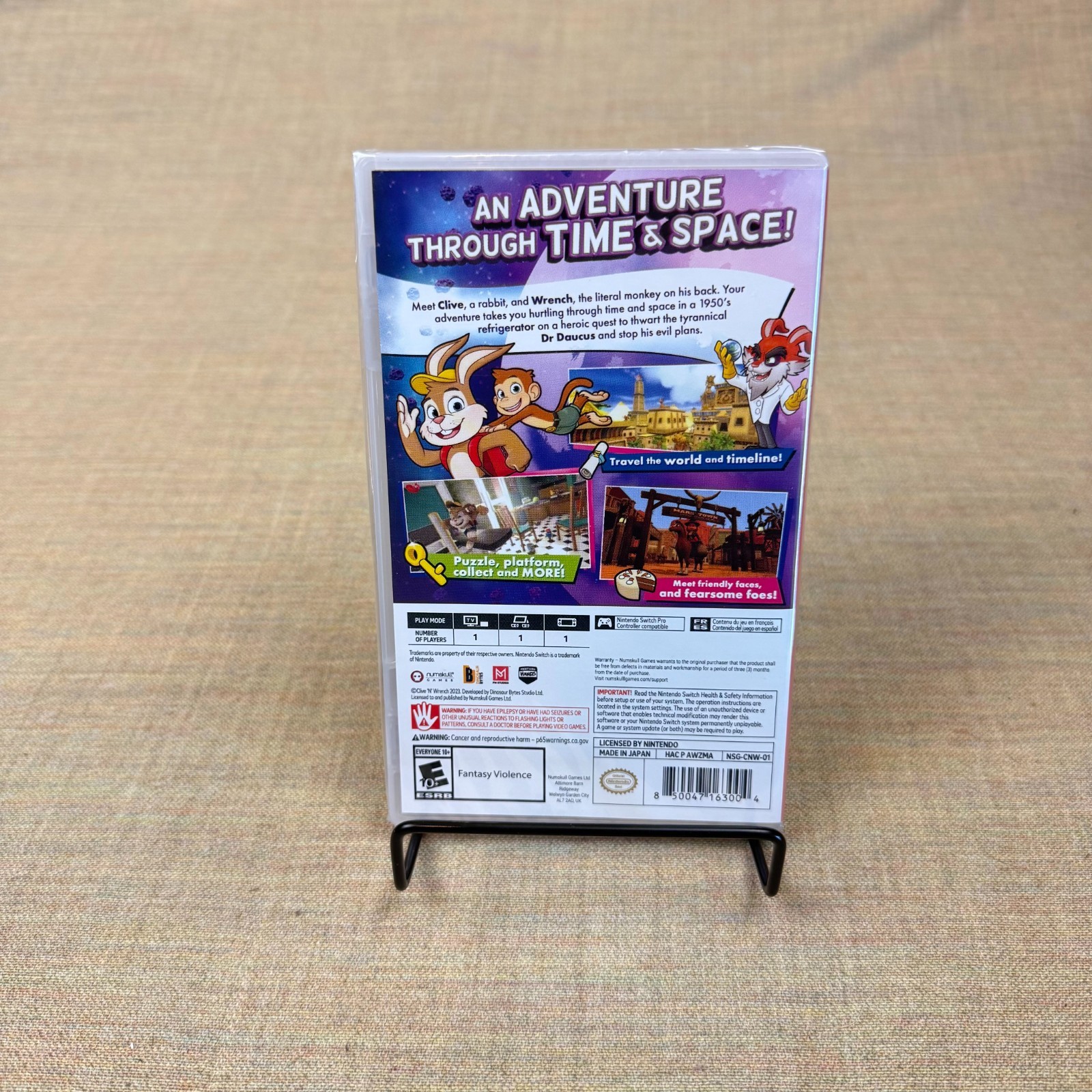 Clive N Wrench Switch Factory Sealed Platformer 3D Collectible Rare Game