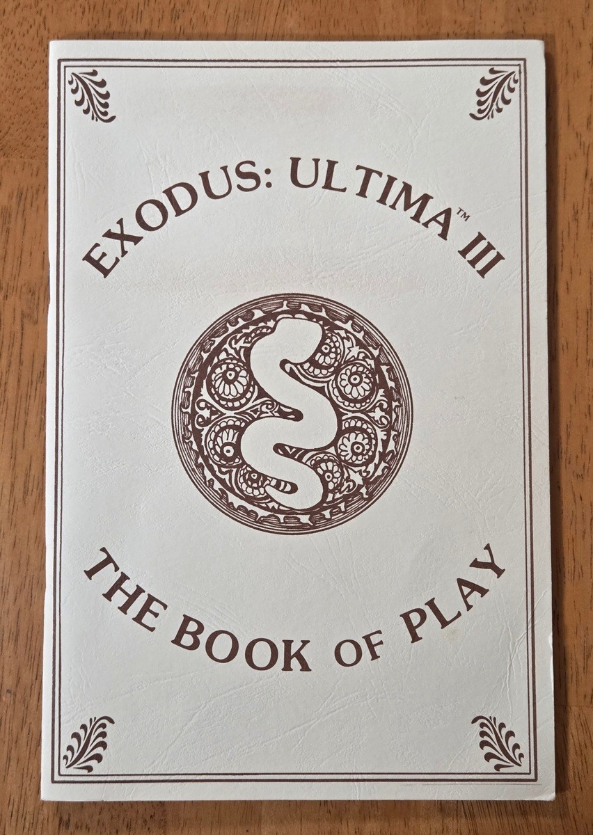 Ultima III Exodus Apple Big Box Game 5.25″ Complete CIB Cloth Map 1983 Glossy