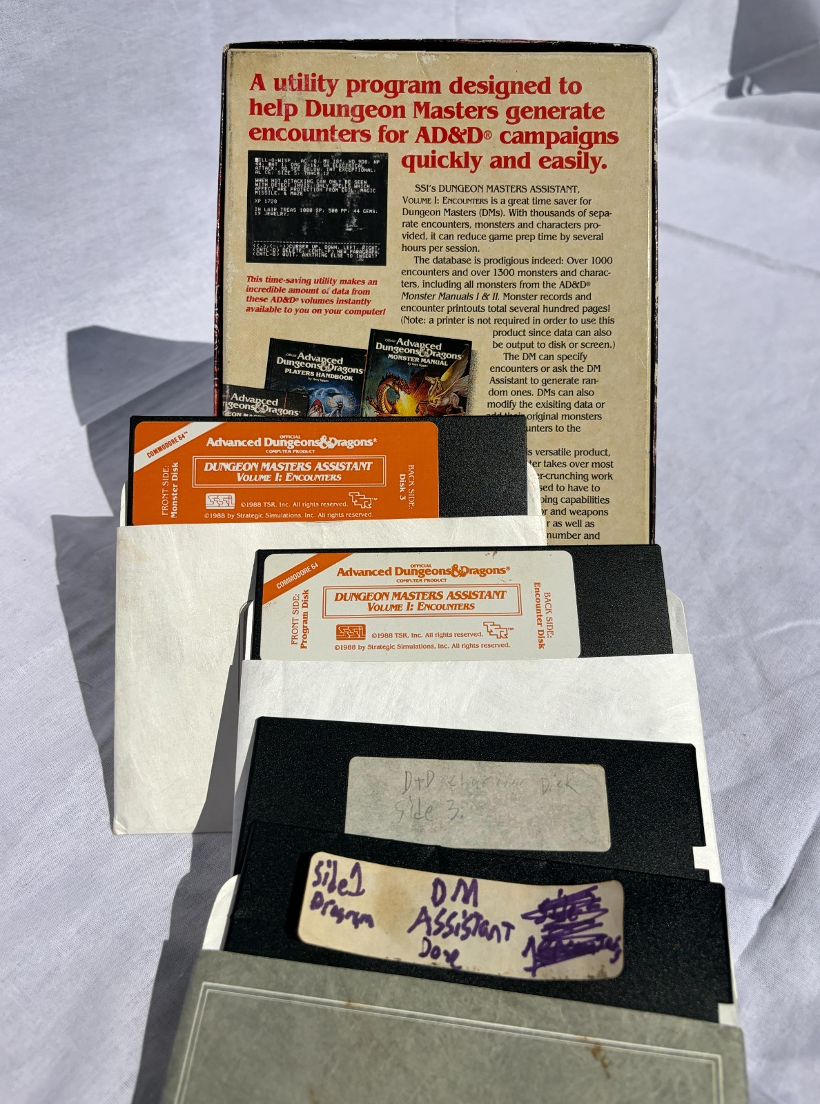 ADVANCED DUNGEONS & DRAGONS: DUNGEON MASTERS ASSISTANT For Commodore 64 by SSI