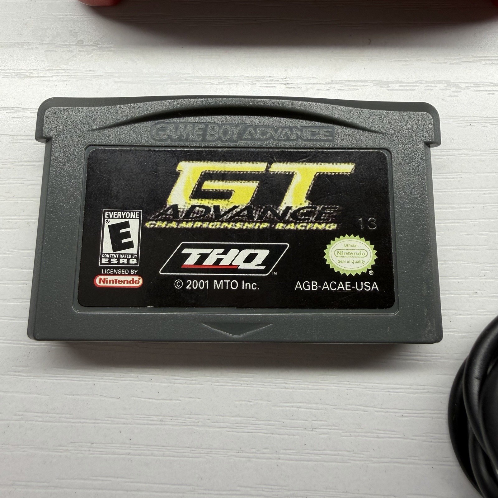 Nintendo Gameboy Advance SP Handheld Flame Red And GT Championship Racing Game