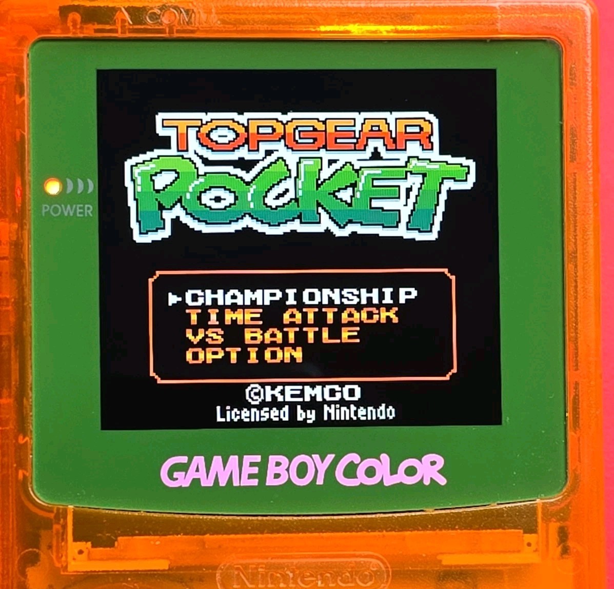 Top Gear Pocket Racing Nintendo Game Boy Color Rumble Works Battery Cover