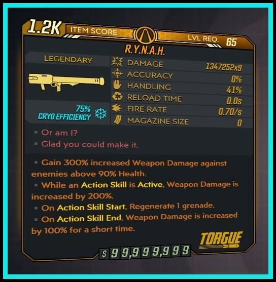 All Platforms Borderlands 3 Modded R.Y.N.A.H, Best Launcher, Unlimited Ammo!