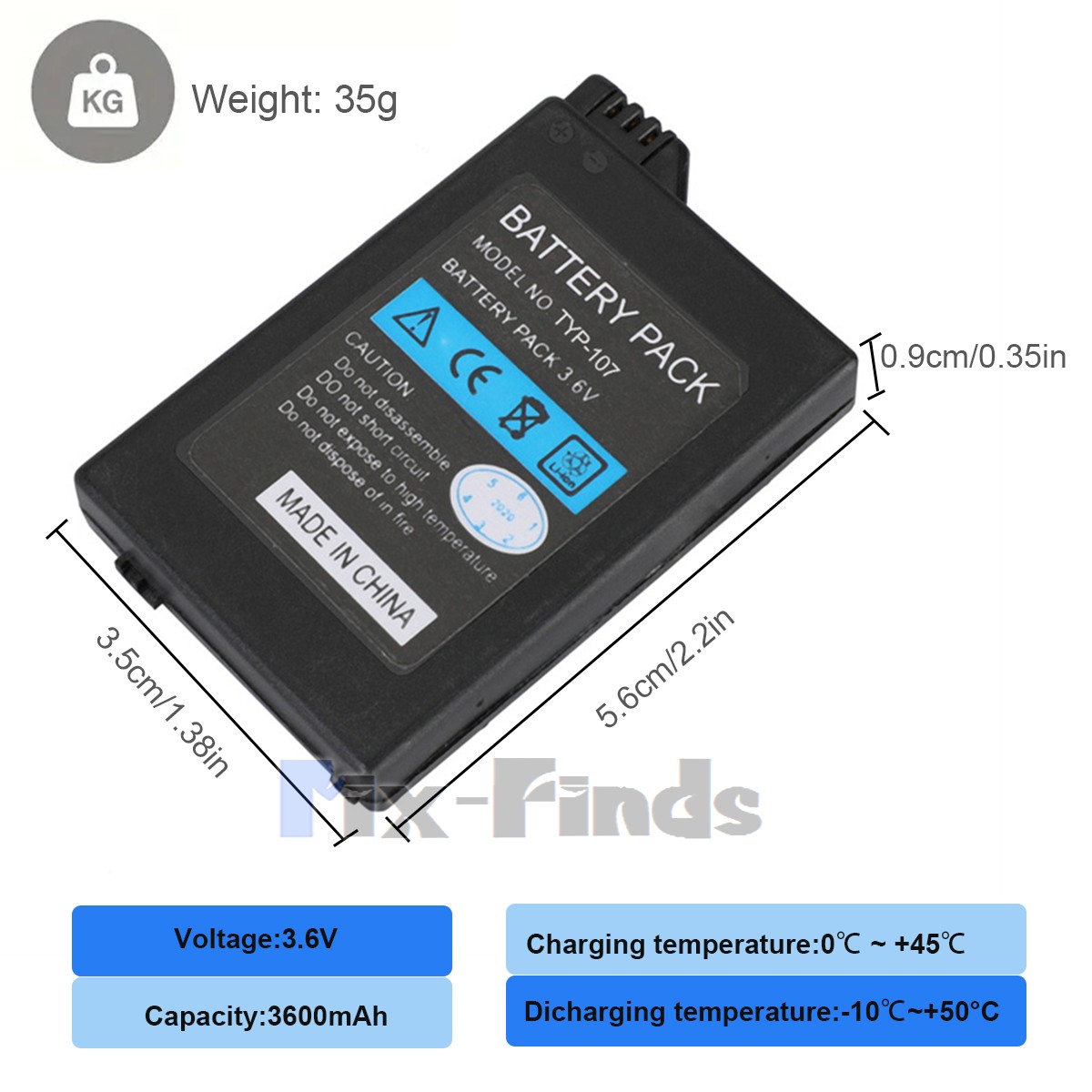 3600mAh Rechargeable Replacement Battery For Sony PSP Slim 2000 2001 2006 3000