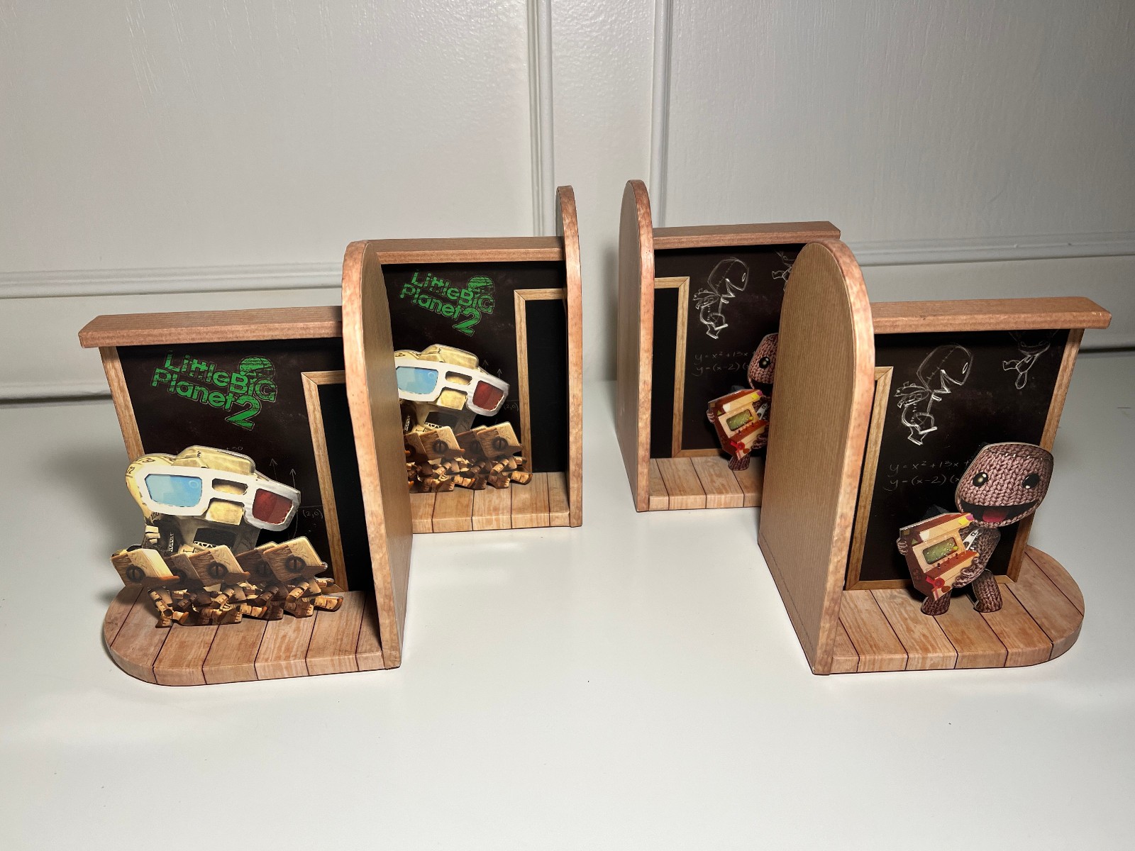 2x sets of Little Big Planet 2 Collector’s Edition 7” bookends PS3 LBP2