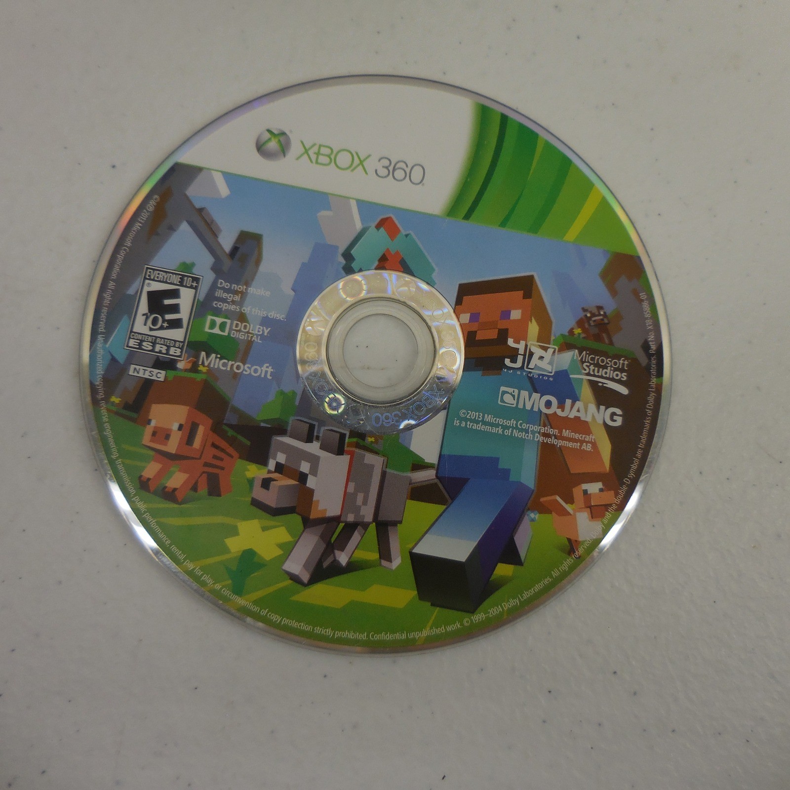 Minecraft Xbox 360 Edition Microsoft Mojang Sandbox Video Game Disc & Case