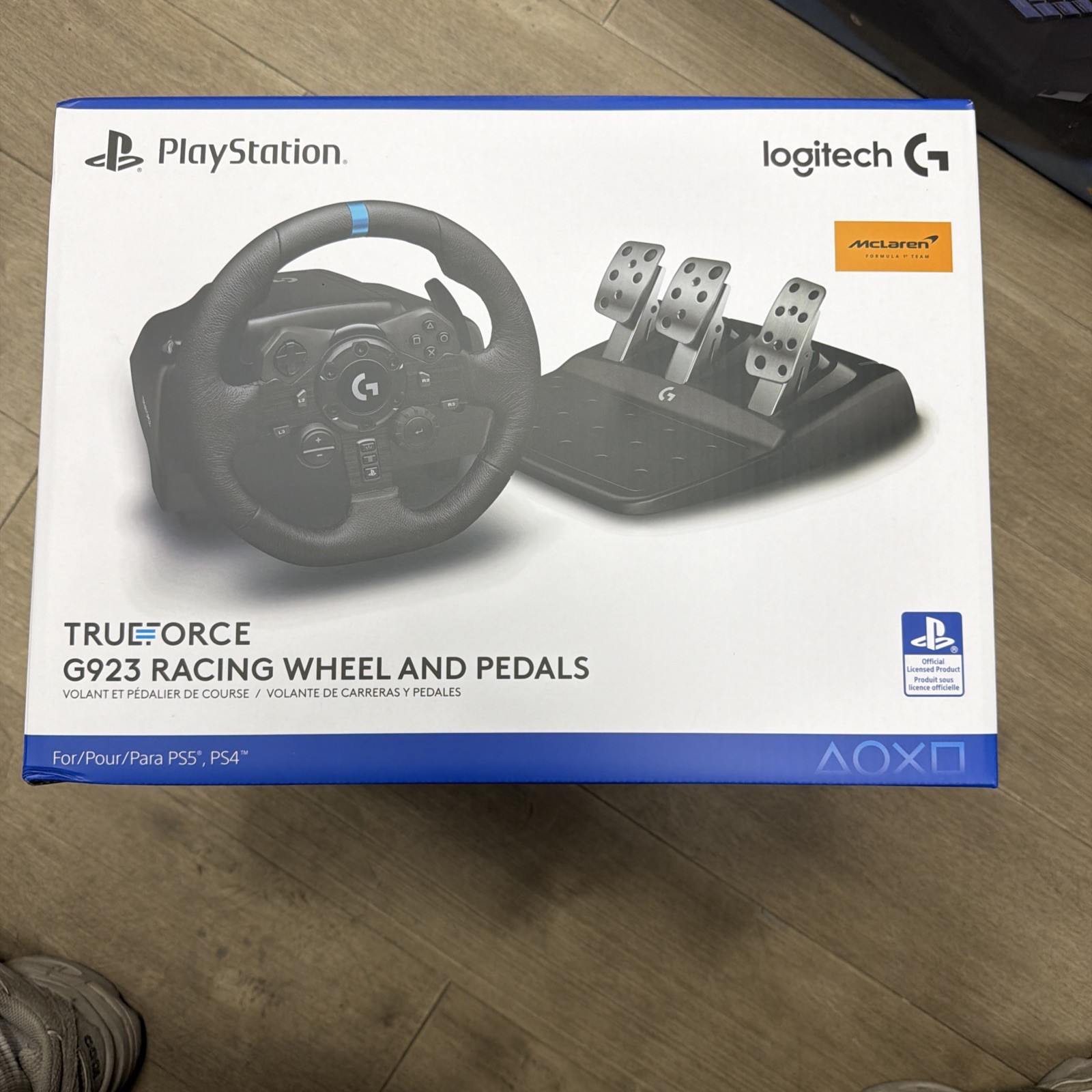 Logitech G923 Racing Wheel and Pedals – Black