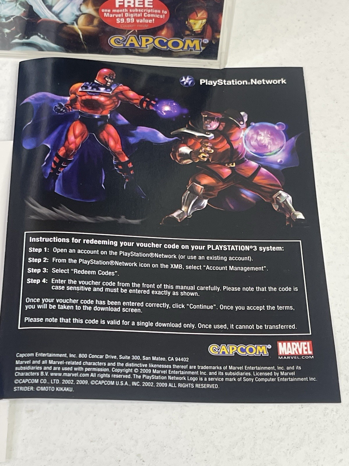 Marvel vs Capcom 2 – Playstation 3 PS3 – Code Expired – Complete CIB RARE GAME