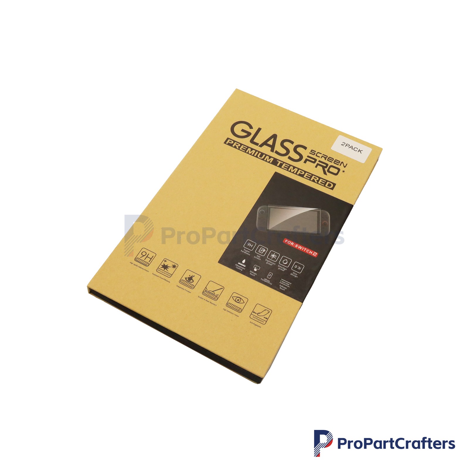 2PCS Fits 2025 Nintendo Switch 2 Tempered Glass Clear Film Screen Protector US