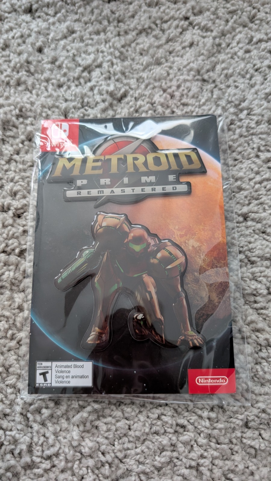 My Nintendo Rewards Exclusive Metroid Prime Remastered Big Pin Set New&Sealed