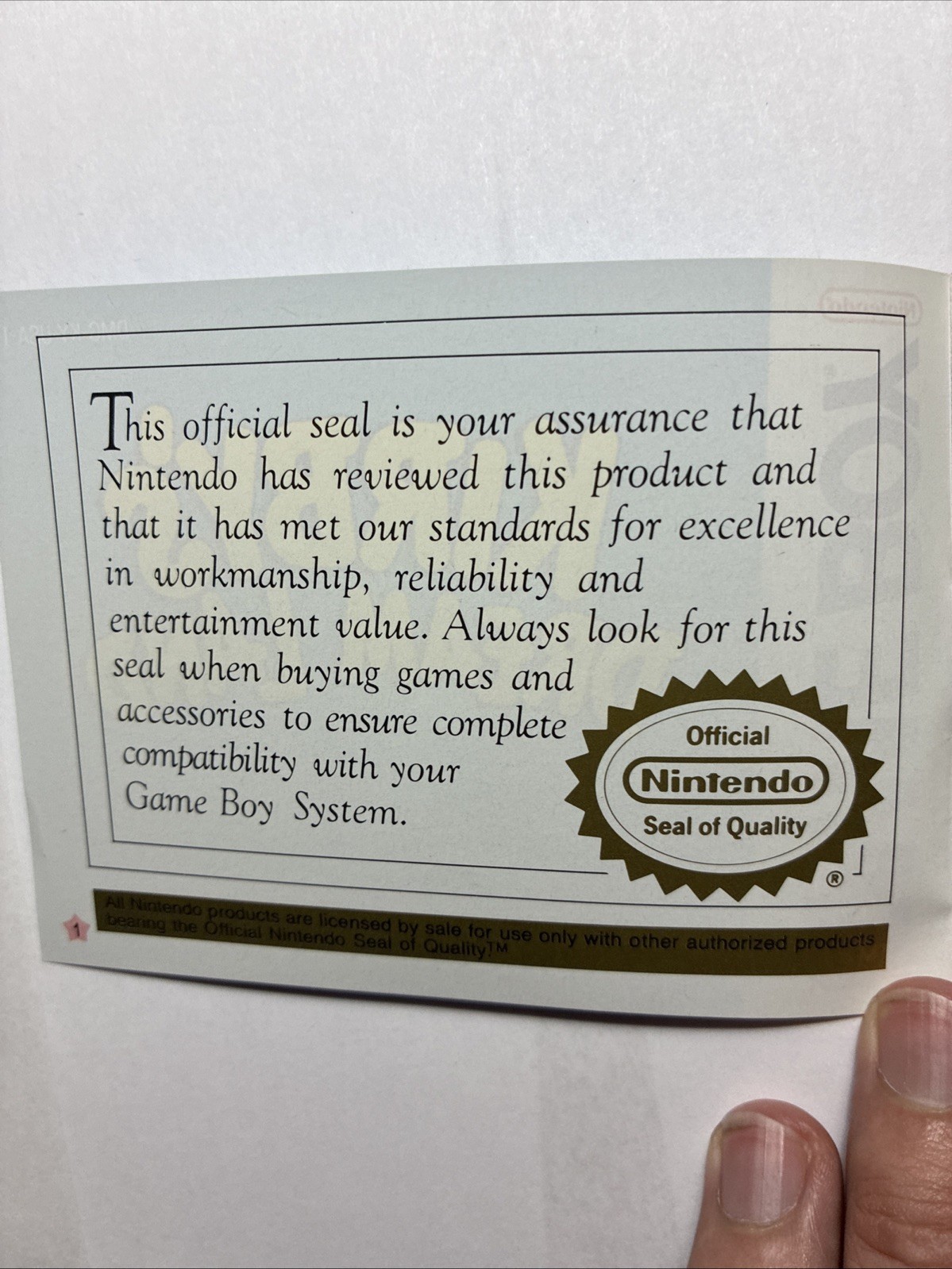Kirby’s Dream Land Game Boy Manual Only ~ Instruction Booklet ~ DMG-KY-USA-1