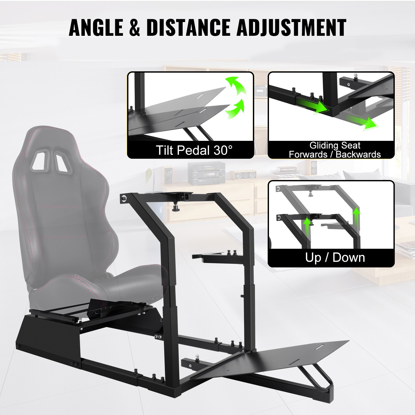 VEVOR Racing Simulator Cockpit Steering Wheel Stand G29/G923/G920 STAND ONLY
