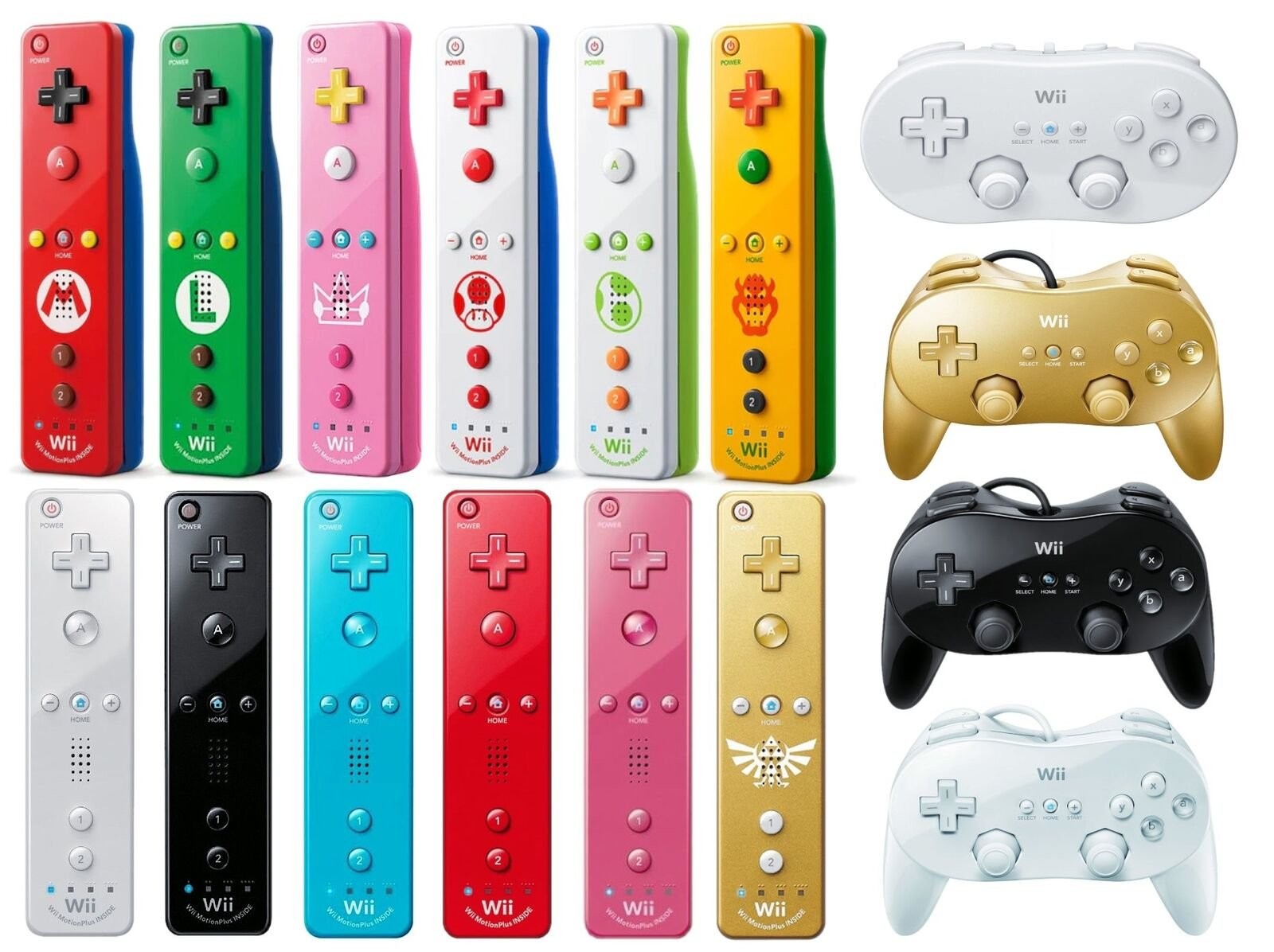 Official OEM Wii Remote + Pick Color & Motion Plus + 1 Year Warranty + US Seller