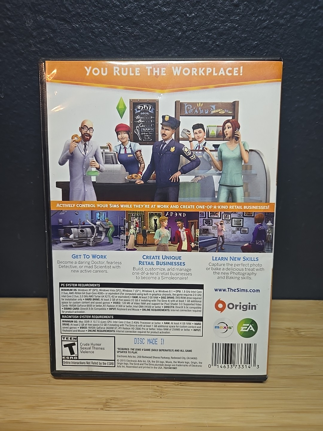 The Sims 4 Get To Work Expansion pack. Windows & Mac DVD-Rom