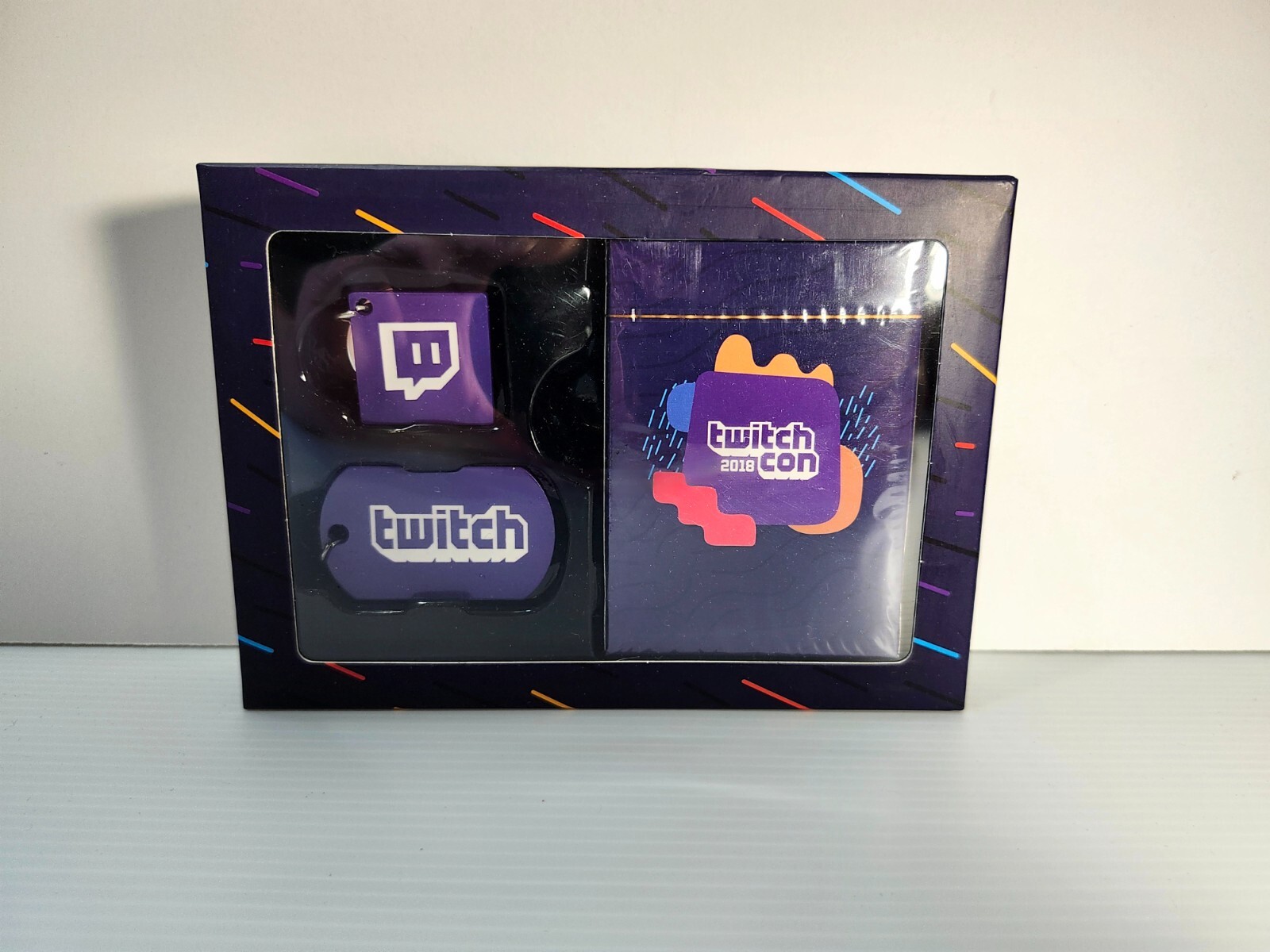 TwitchCon 2018 Collectible Playing Cards, Dog Tag, & Keychain. New Sealed.