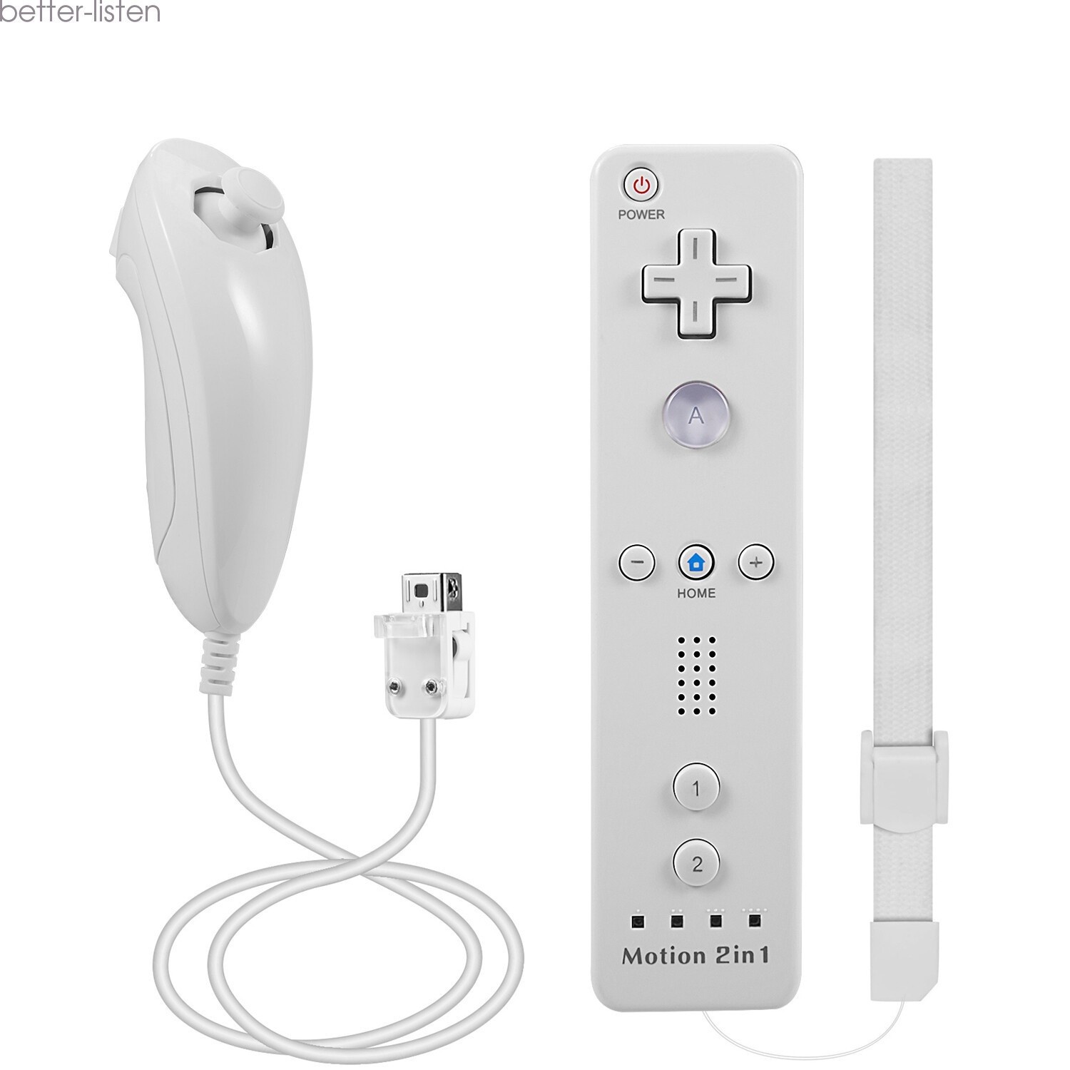 Brand New Built in Motion Plus Remote Controller And Nunchuck For Wii & Wii U