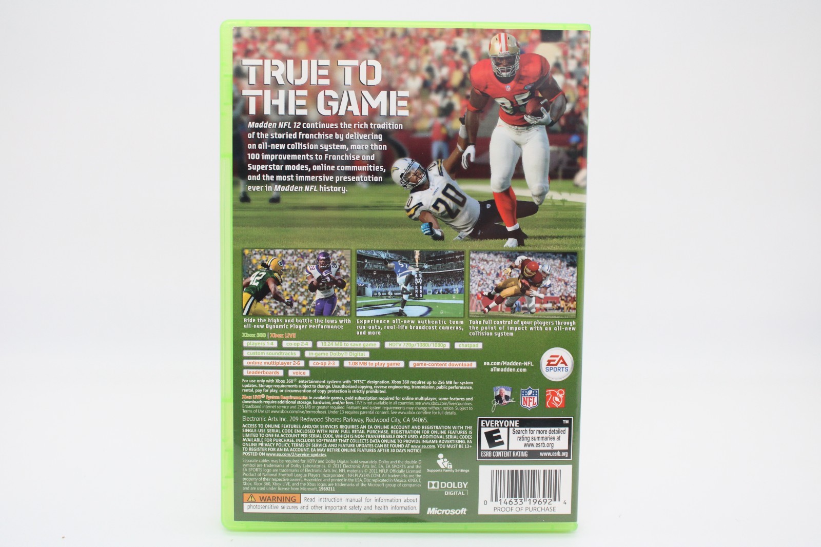 Refurbished Xbox 360 Madden NFL 12 2012 Hall of Fame Edition No Manual Very Good