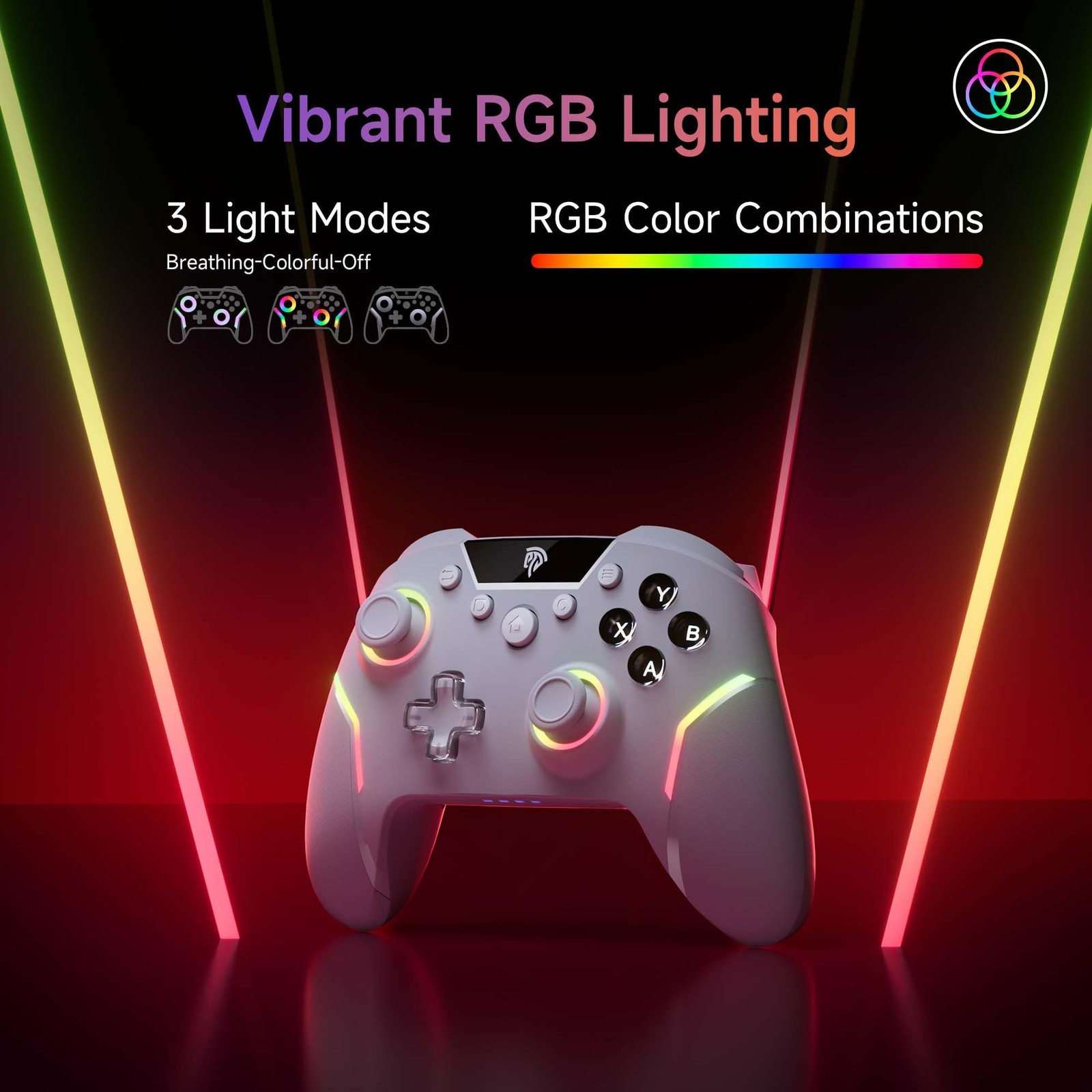 X20 Wireless Gaming Controller with RGB Backlit, 2-Stage Hall Effect Stick, 1…