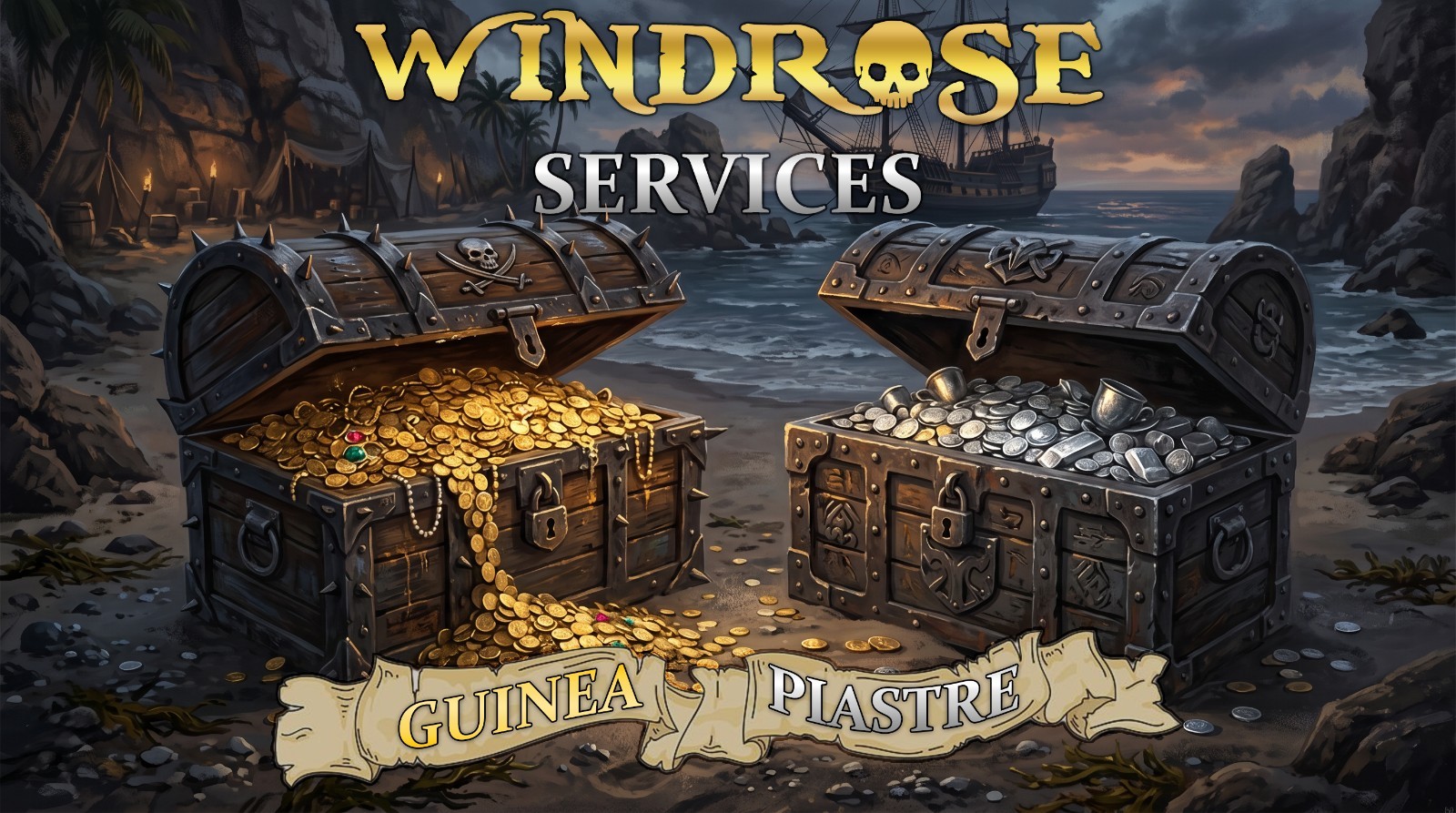 🏴‍☠️Windrose🏴‍☠️Piastres🪙Guinea🪙Coins💰Currency