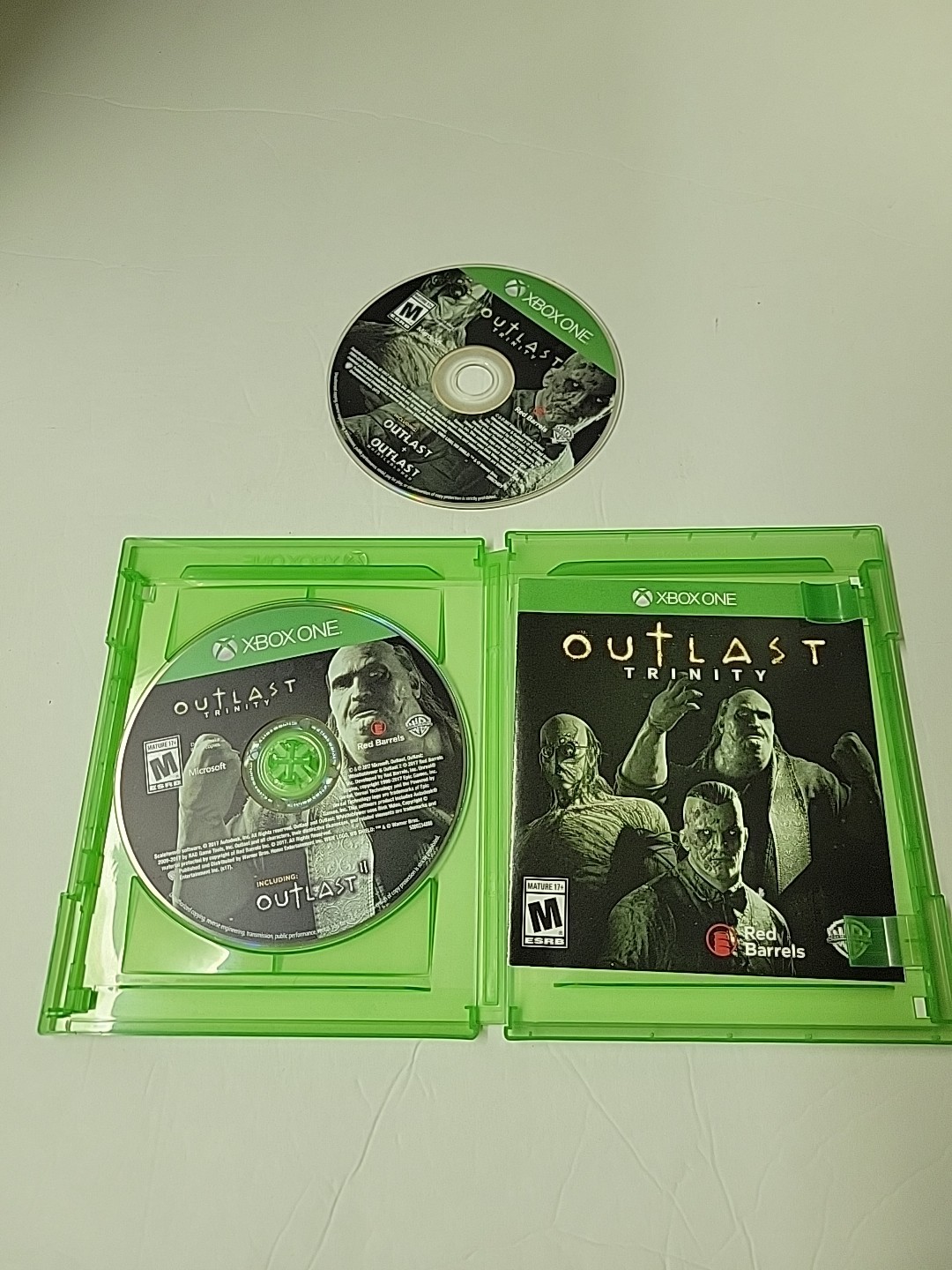 Outlast Trinity 3 Horror Games Microsoft Xbox One CIB Complete W/ Insert Tested