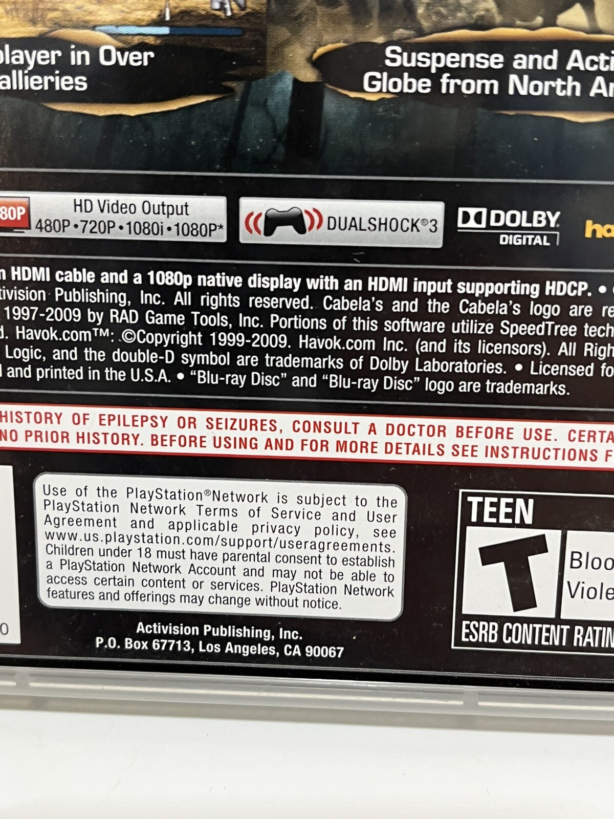 Cabela’s Dangerous Hunts 2011 PS3 Activision