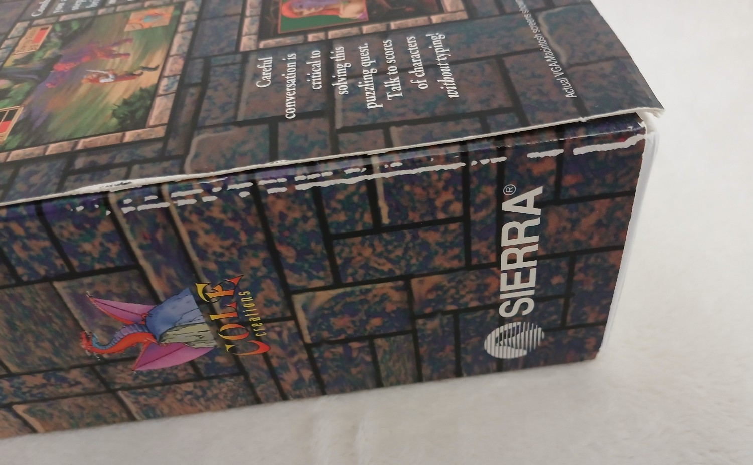 Vintage 1992 Sierra Quest for Glory 1 PC Big Box 3.5 disks + RARE Strategy Guide