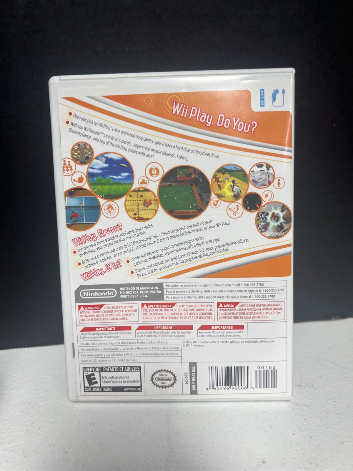 Wii Play – Nintendo Wii – Complete in Case w/ Manual -Free Ship