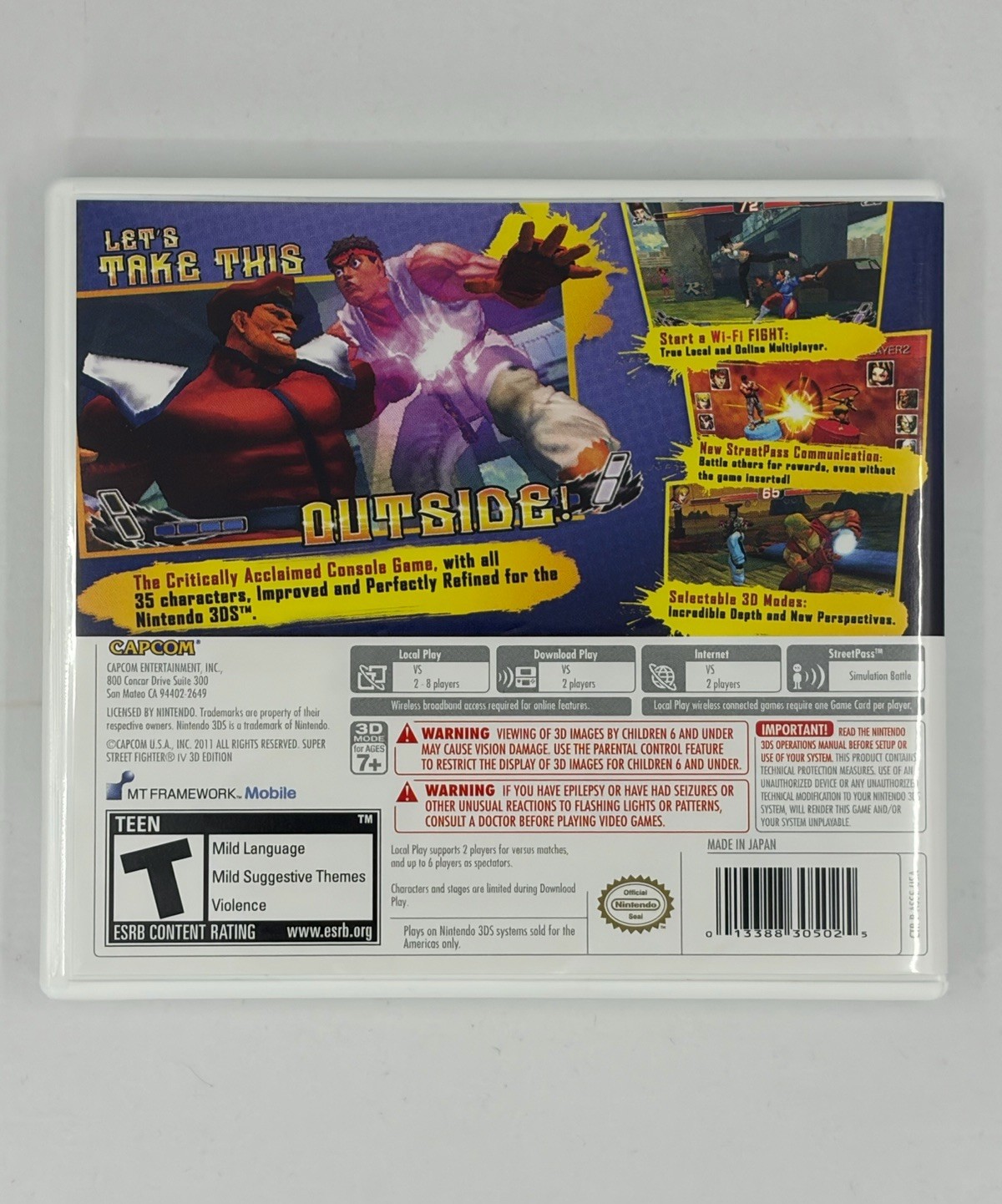 Super Street Fighter IV: 3D Edition – Nintendo 3DS – Case & Manual Only