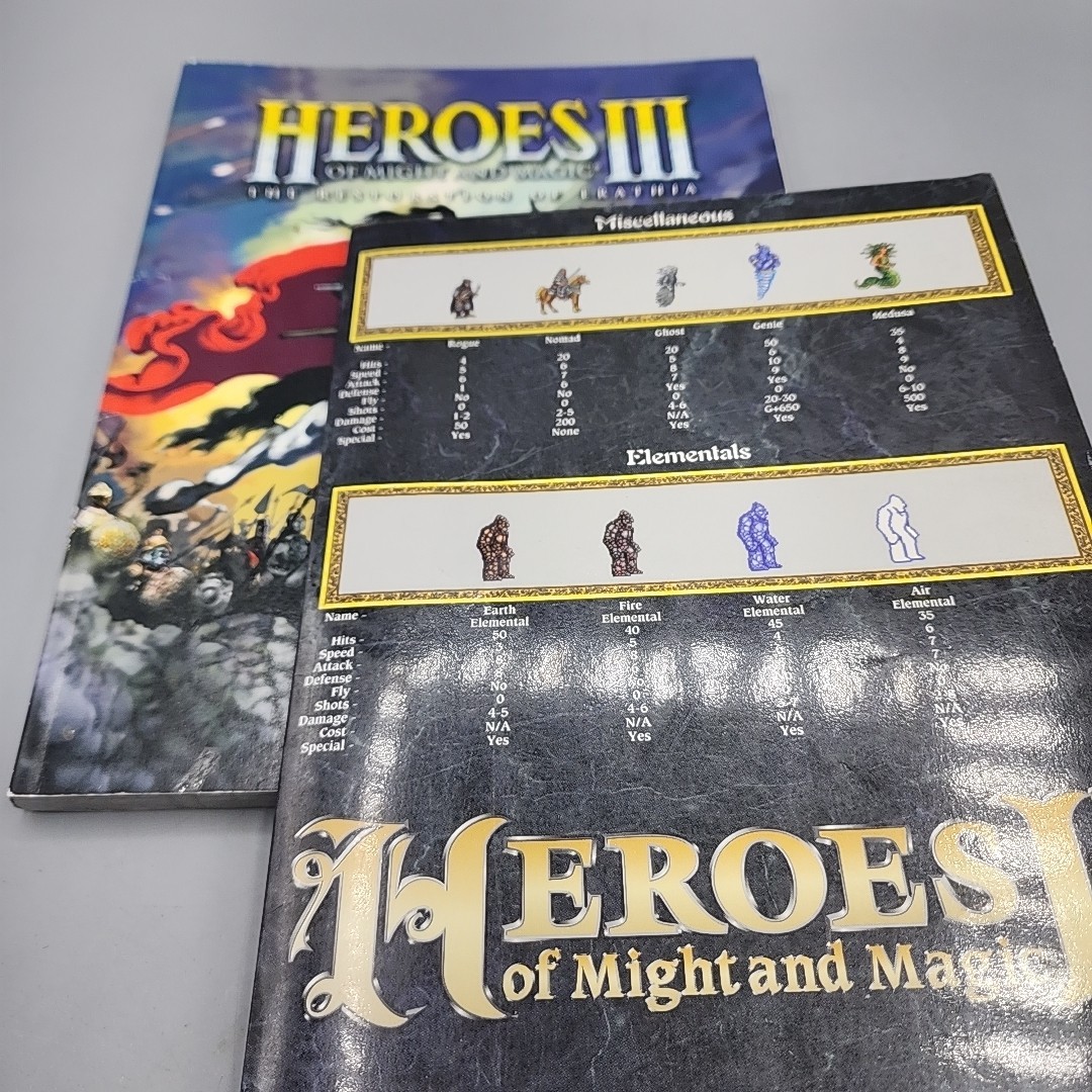 Heroes of Might & Magic III Manual & Heroes II of Might & Magic Card No Game