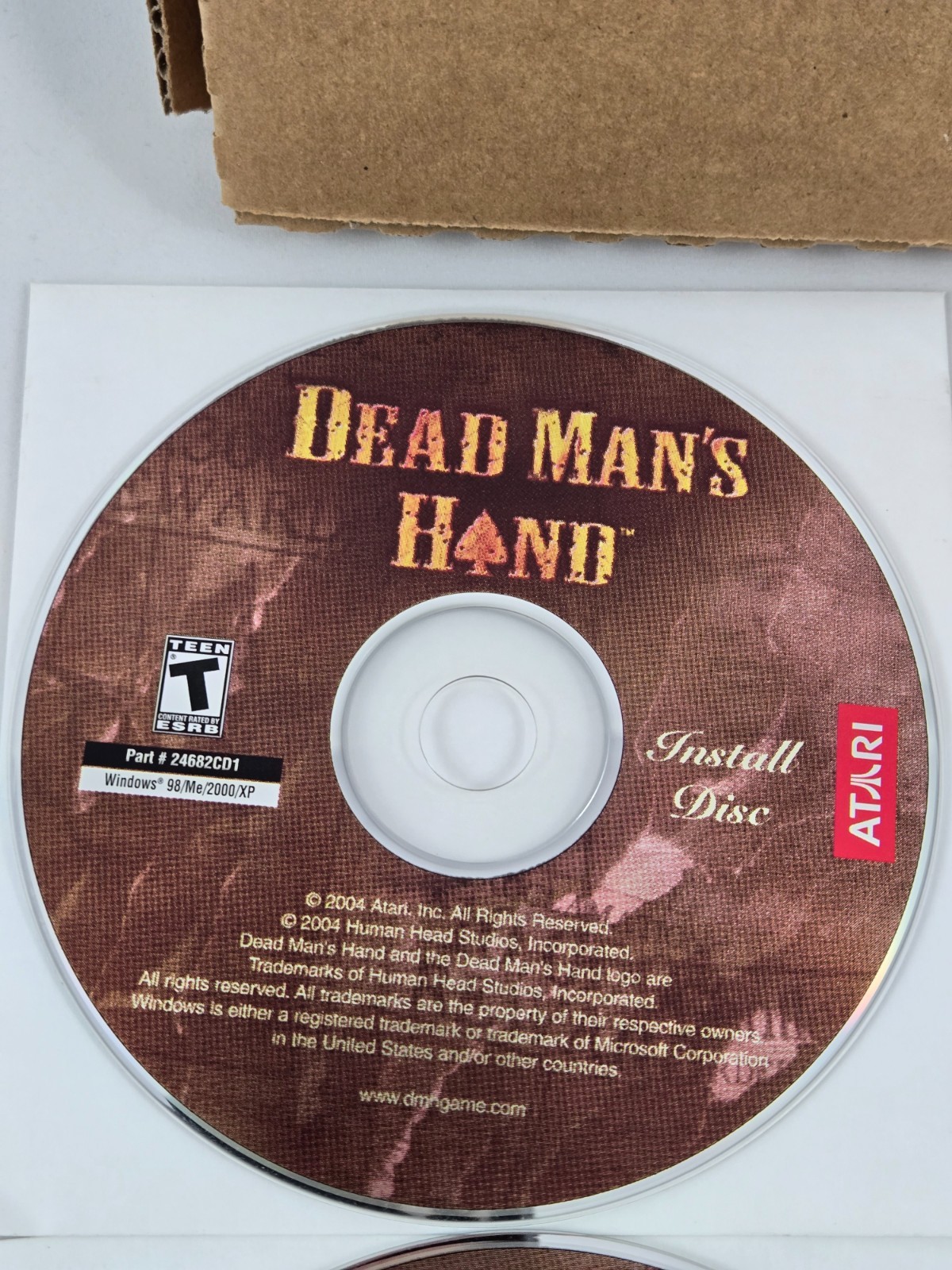 Dead Man’s Hand PC Game Atari 2004 CIB Complete 2 CD-ROM Western FPS Vintage