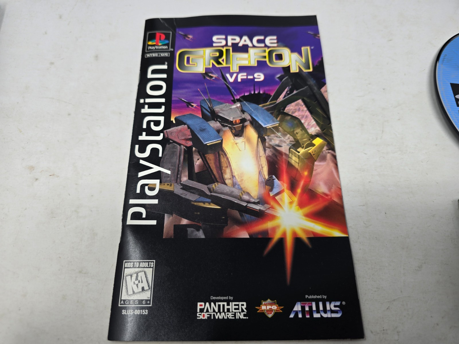 Space Griffon VF-9 (Sony PlayStation 1, 1997) Large Box PS1 Complete Tested
