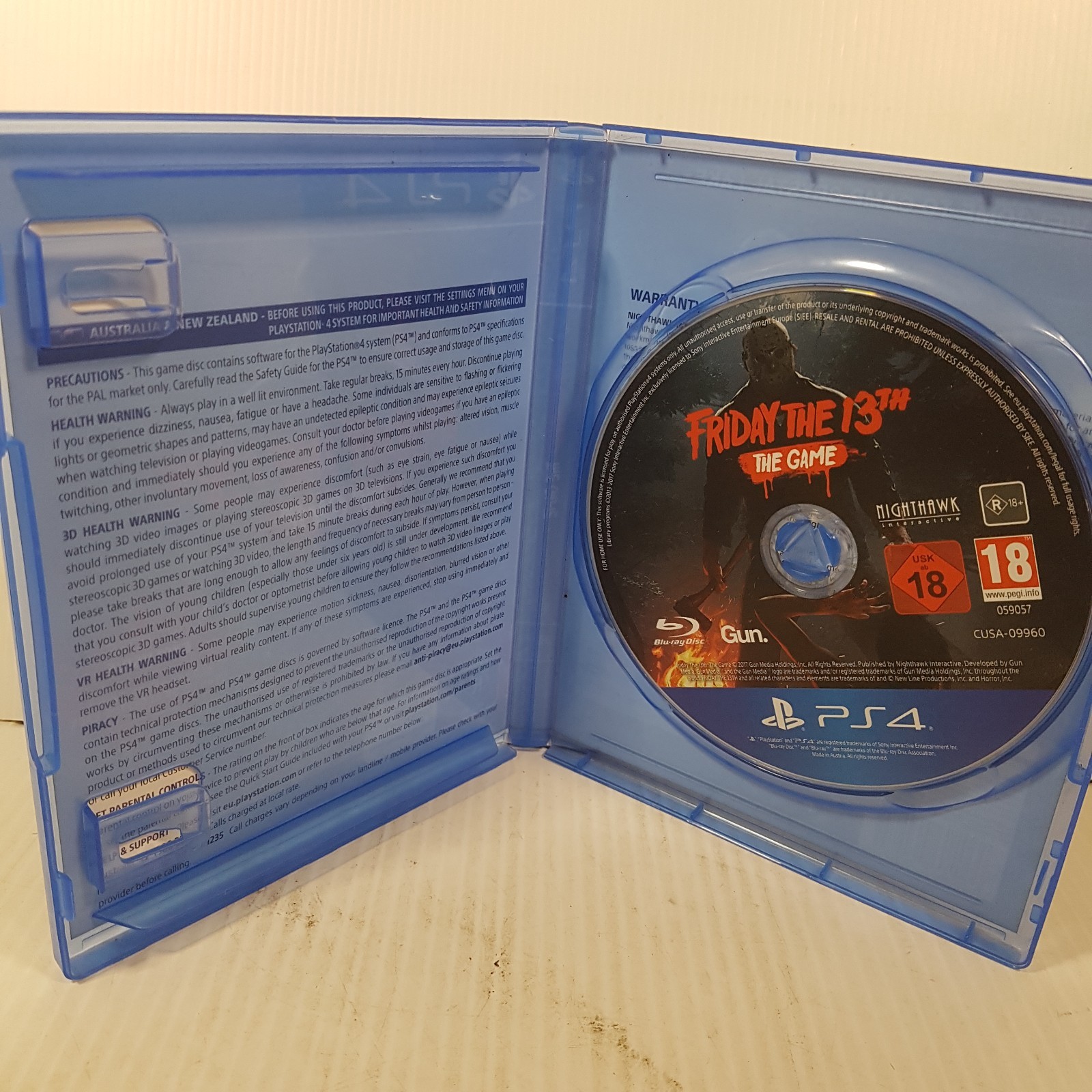Friday the 13th: The game (Ps4, 2017, R18+) Gun media Complete