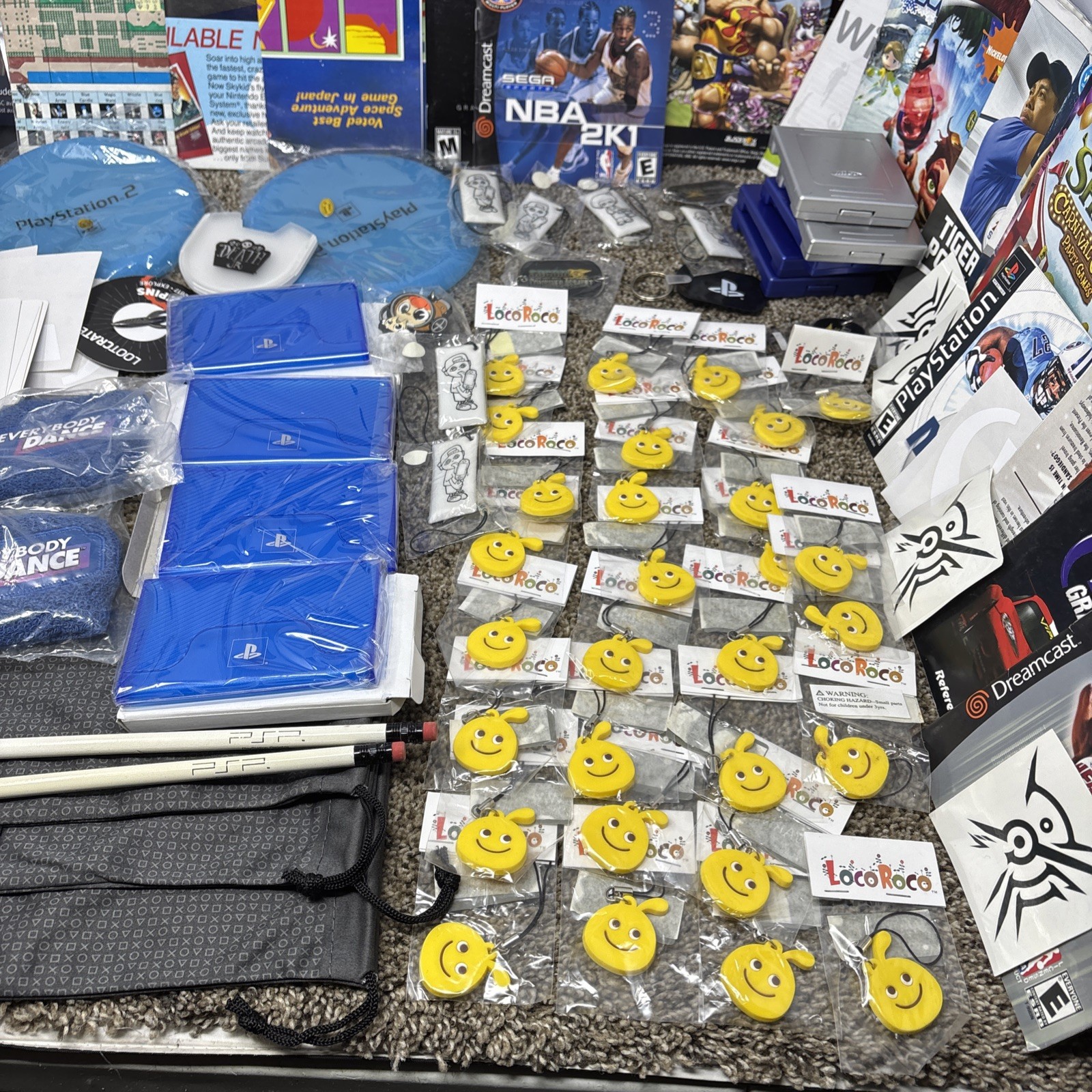 Video Game Lot Stuff Lot Promo Items Cables Random Stuff
