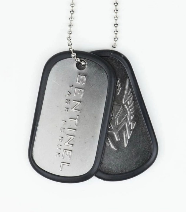 Call of Duty Sentinel Dog Tag Necklace Advanced Warfare Metal Chain Set