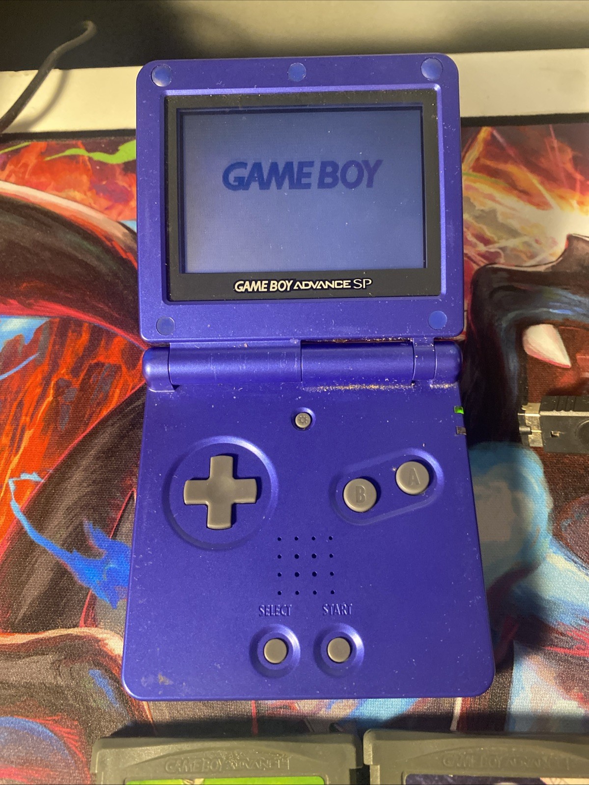 Nintendo Game Boy Advance SP Console – Cobalt Blue with Charger & 6 Games!