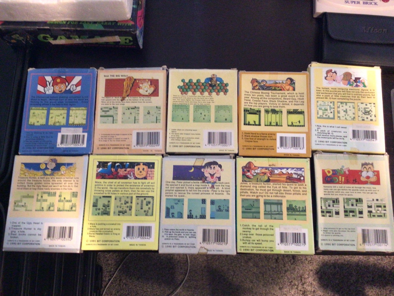 Alston Bit Corp Gamate System Rare USA Release CIB 13 Games & 4in1 Super Brick